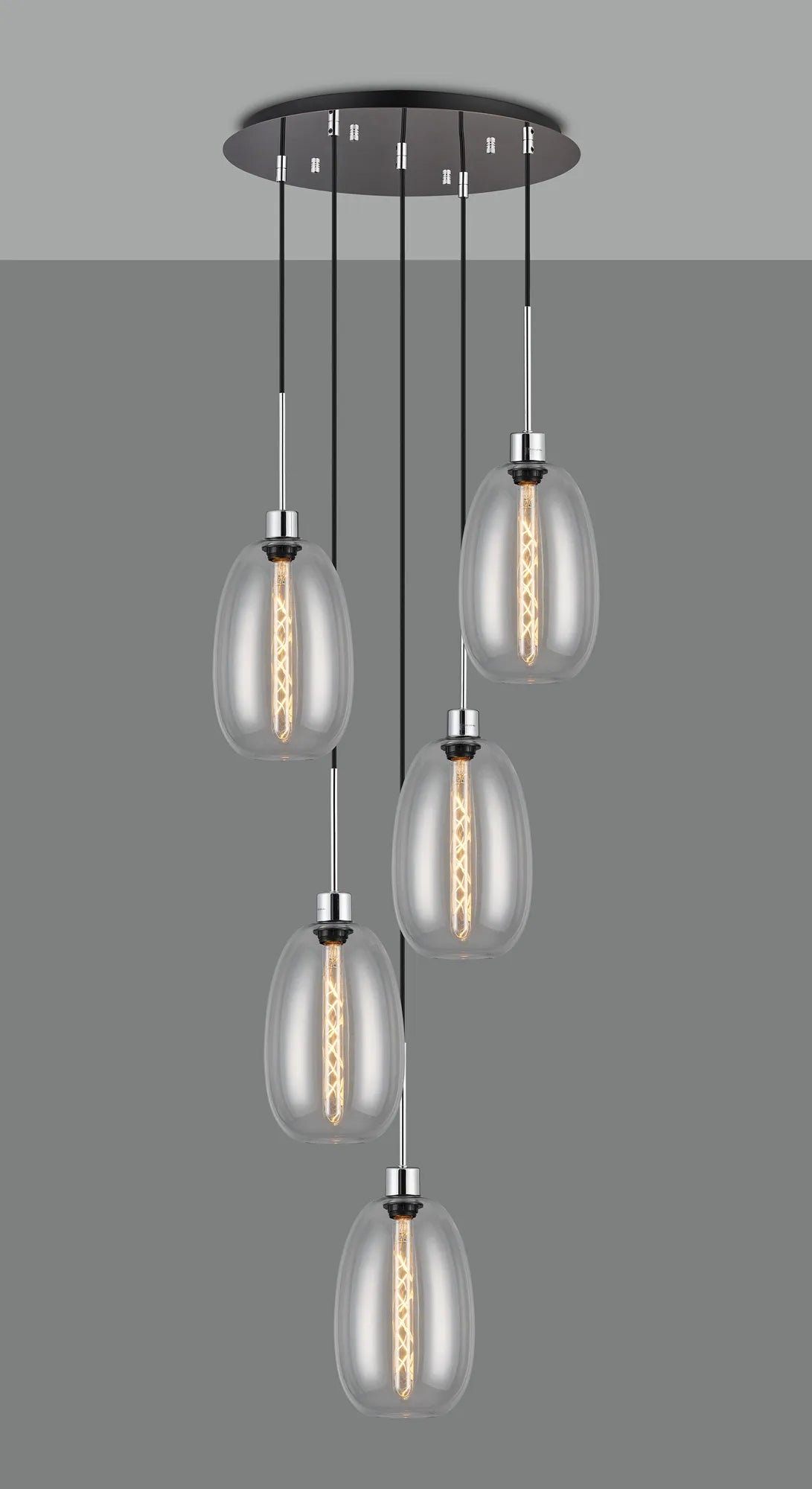 Lori 5 Light Cluster Pendant, Adjustable E27