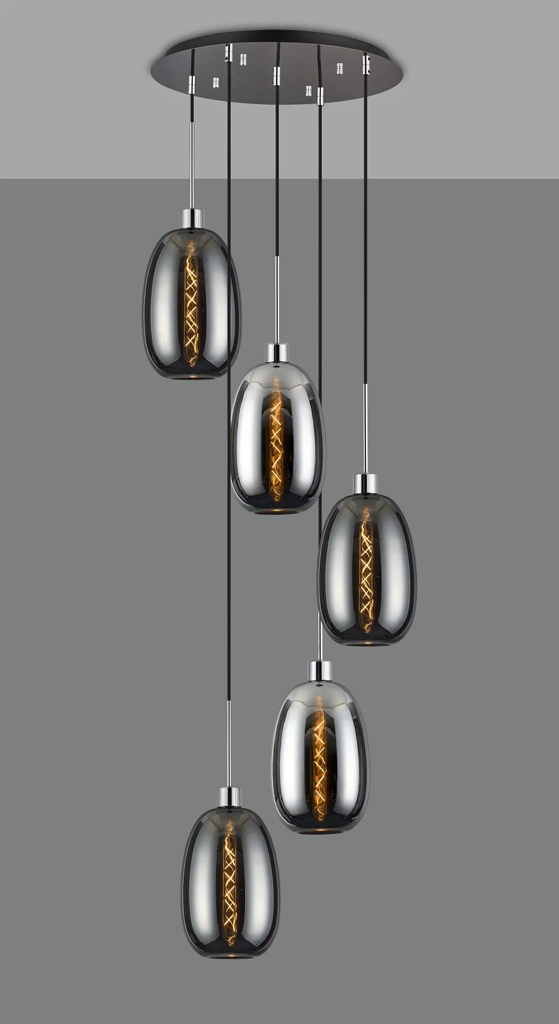 Lori 5 Light Cluster Pendant, Adjustable E27