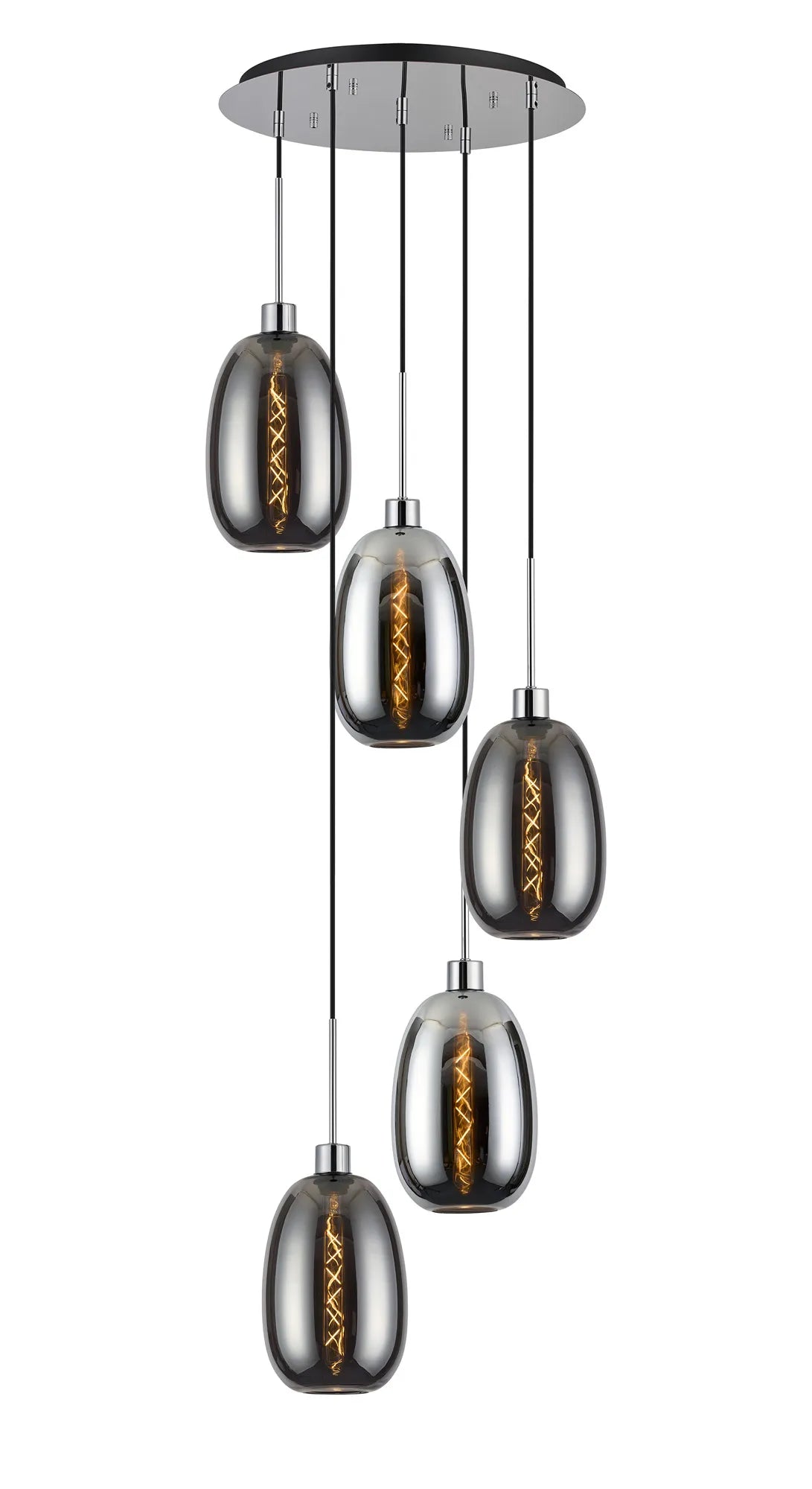Lori 5 Light Cluster Pendant, Adjustable E27
