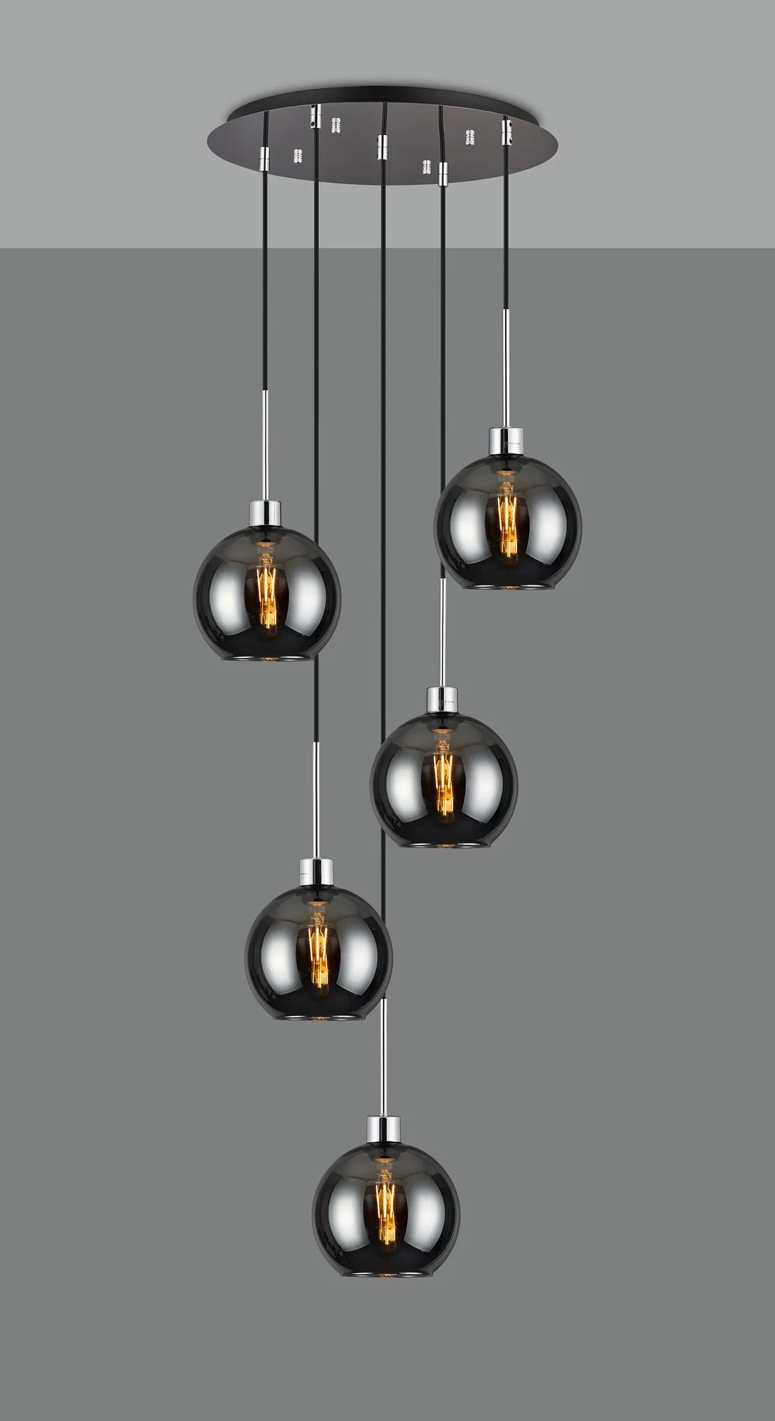 Lori 5 Light Cluster Pendant, Adjustable E27