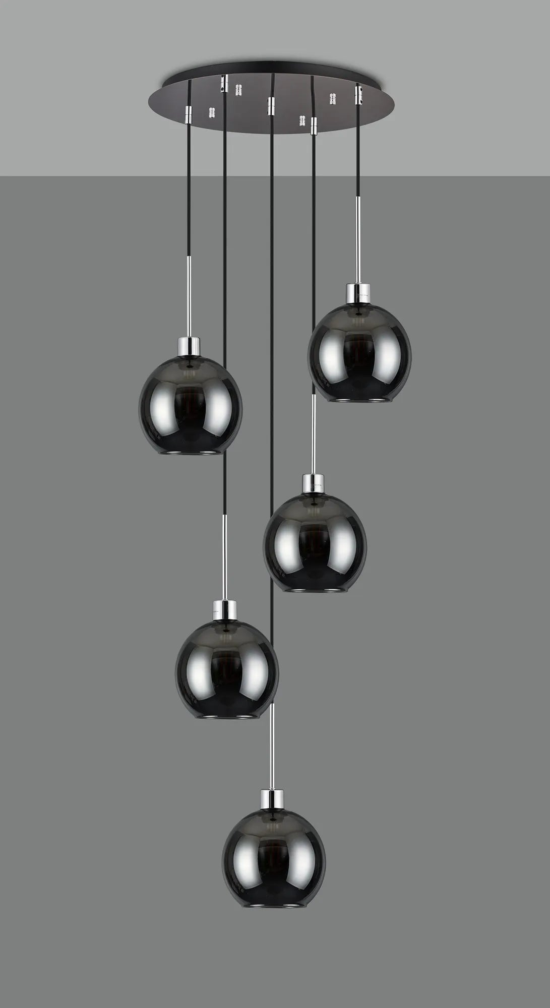 Lori 5 Light Cluster Pendant, Adjustable E27