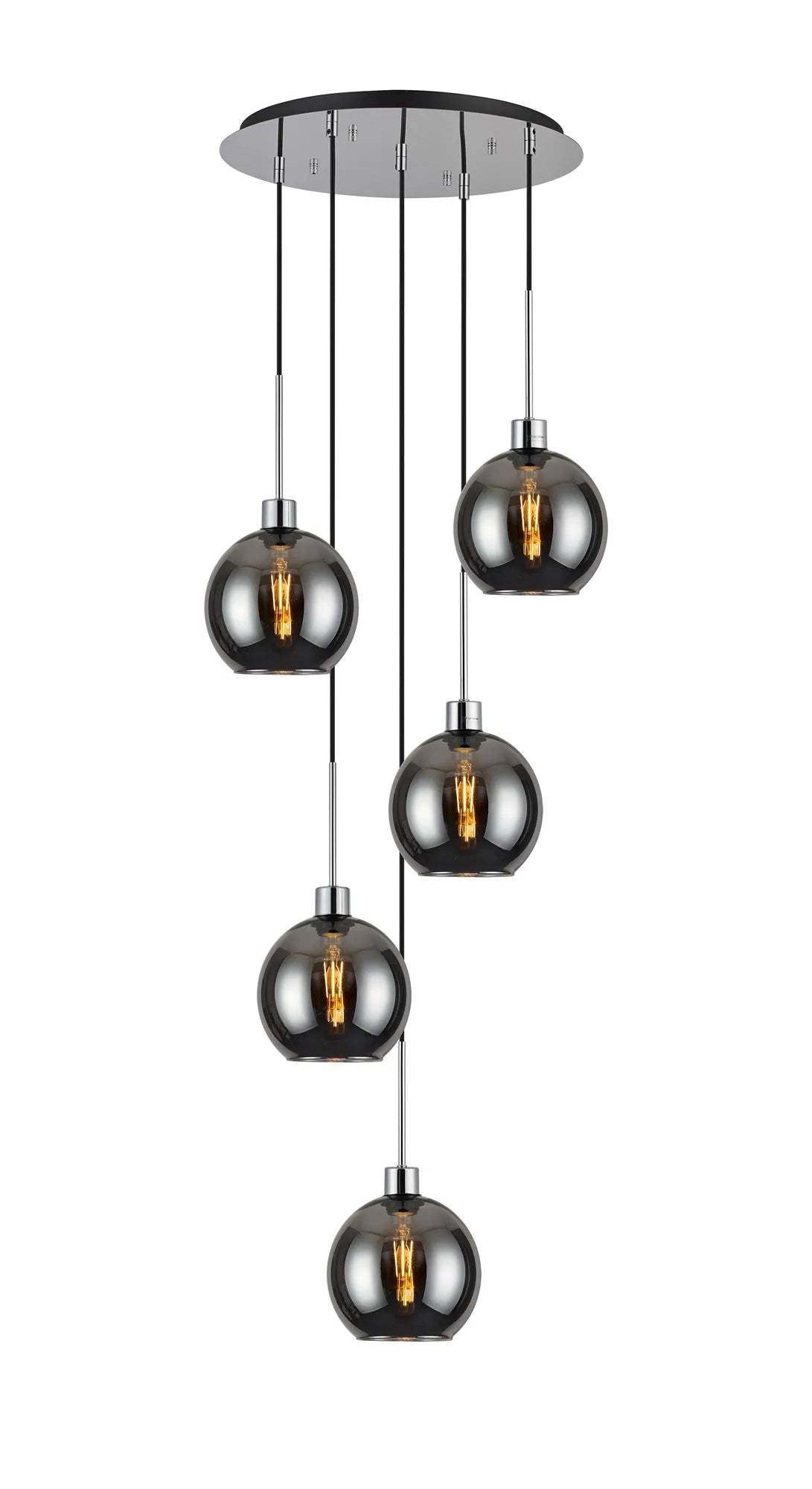 Lori 5 Light Cluster Pendant, Adjustable E27