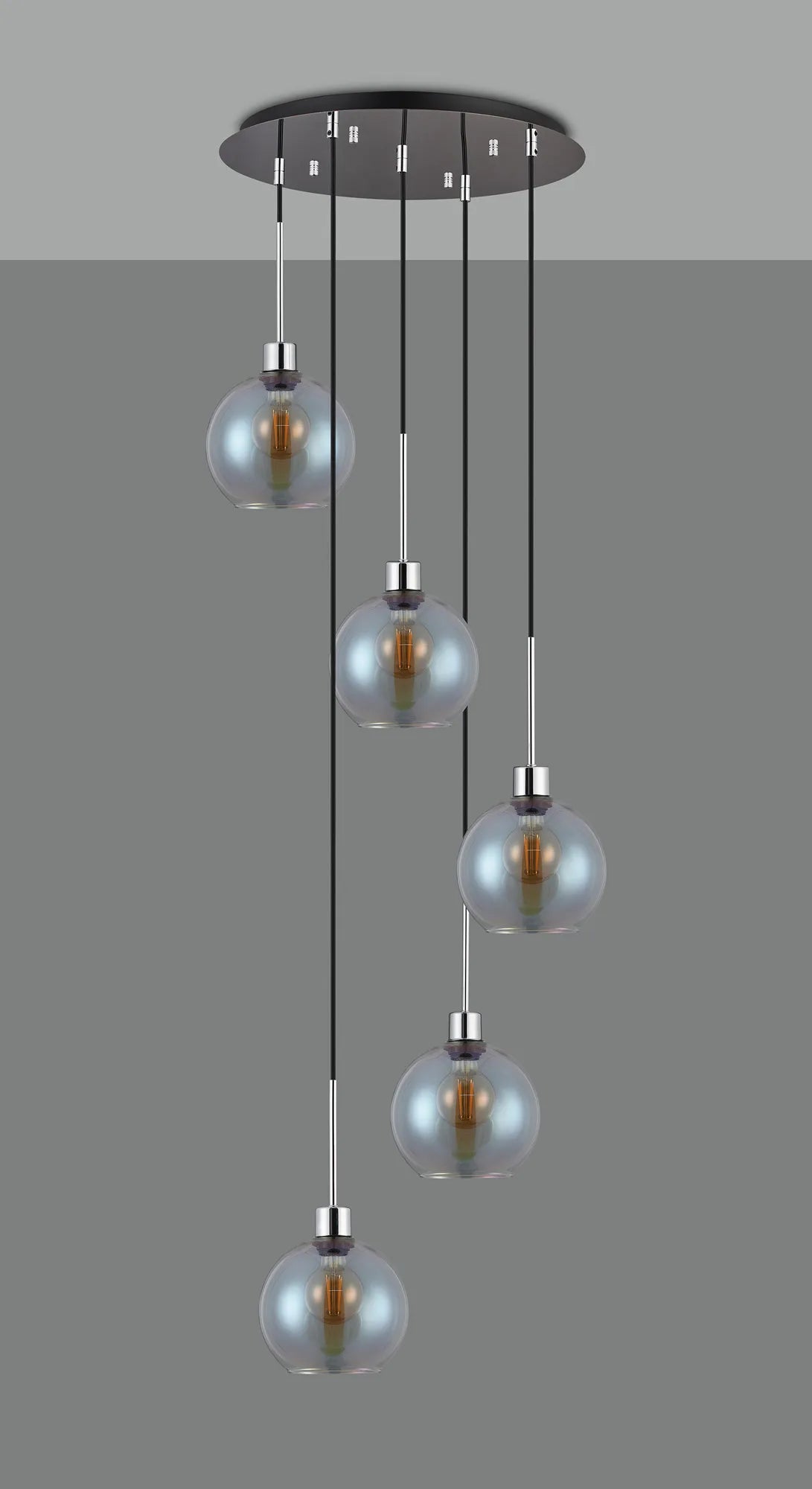 Lori 5 Light Cluster Pendant, Adjustable E27