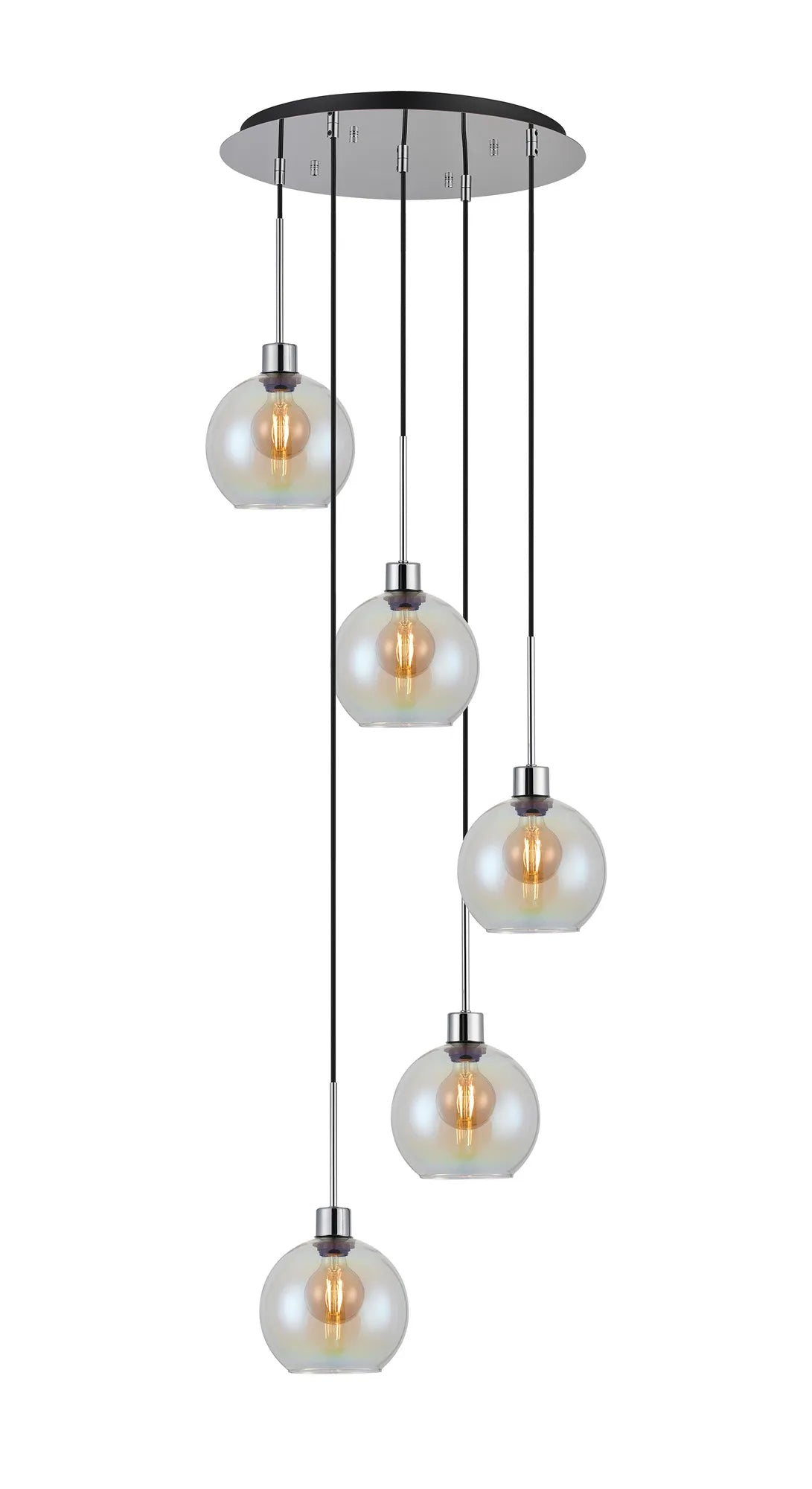 Lori 5 Light Cluster Pendant, Adjustable E27