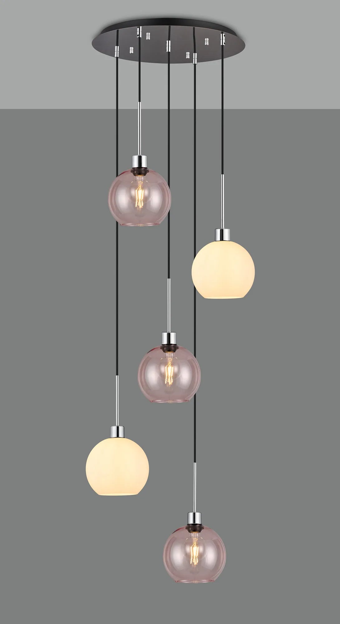 Lori 5 Light Cluster Pendant, Adjustable E27
