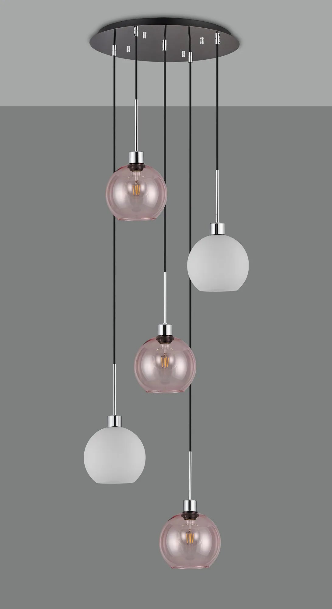 Lori 5 Light Cluster Pendant, Adjustable E27