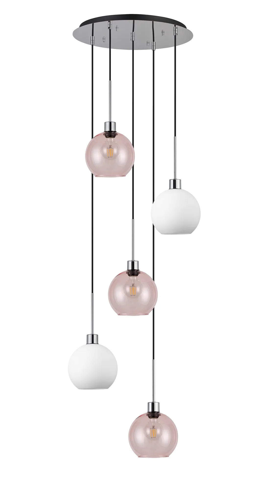 Lori 5 Light Cluster Pendant, Adjustable E27