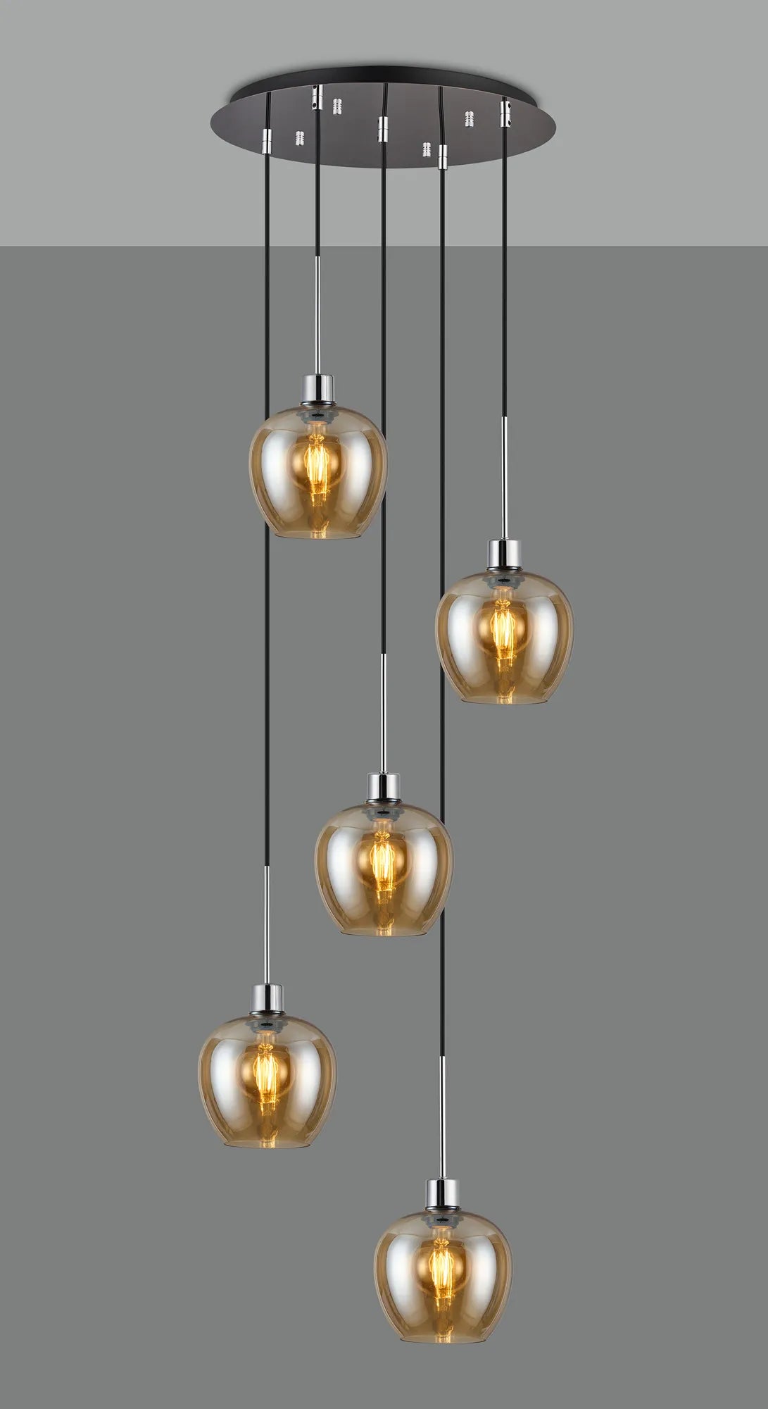 Lori 5 Light Cluster Pendant, Adjustable E27