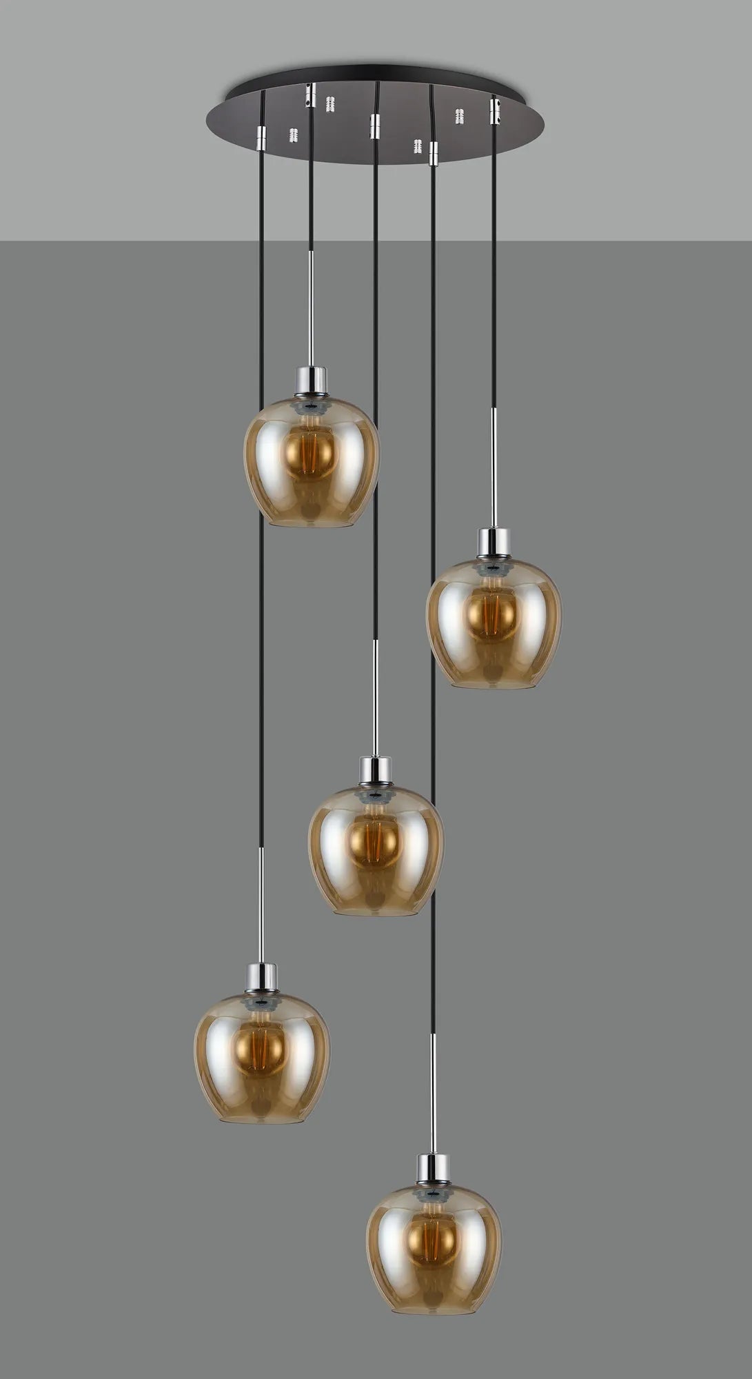 Lori 5 Light Cluster Pendant, Adjustable E27