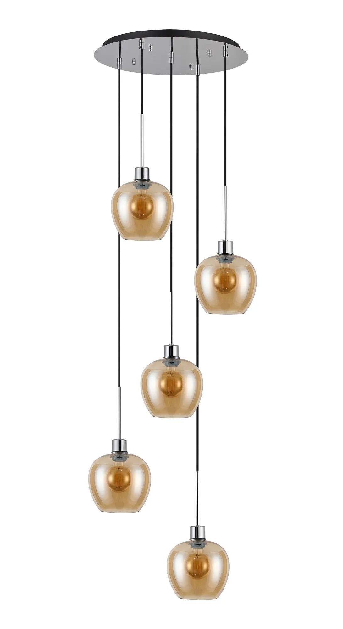 Lori 5 Light Cluster Pendant, Adjustable E27