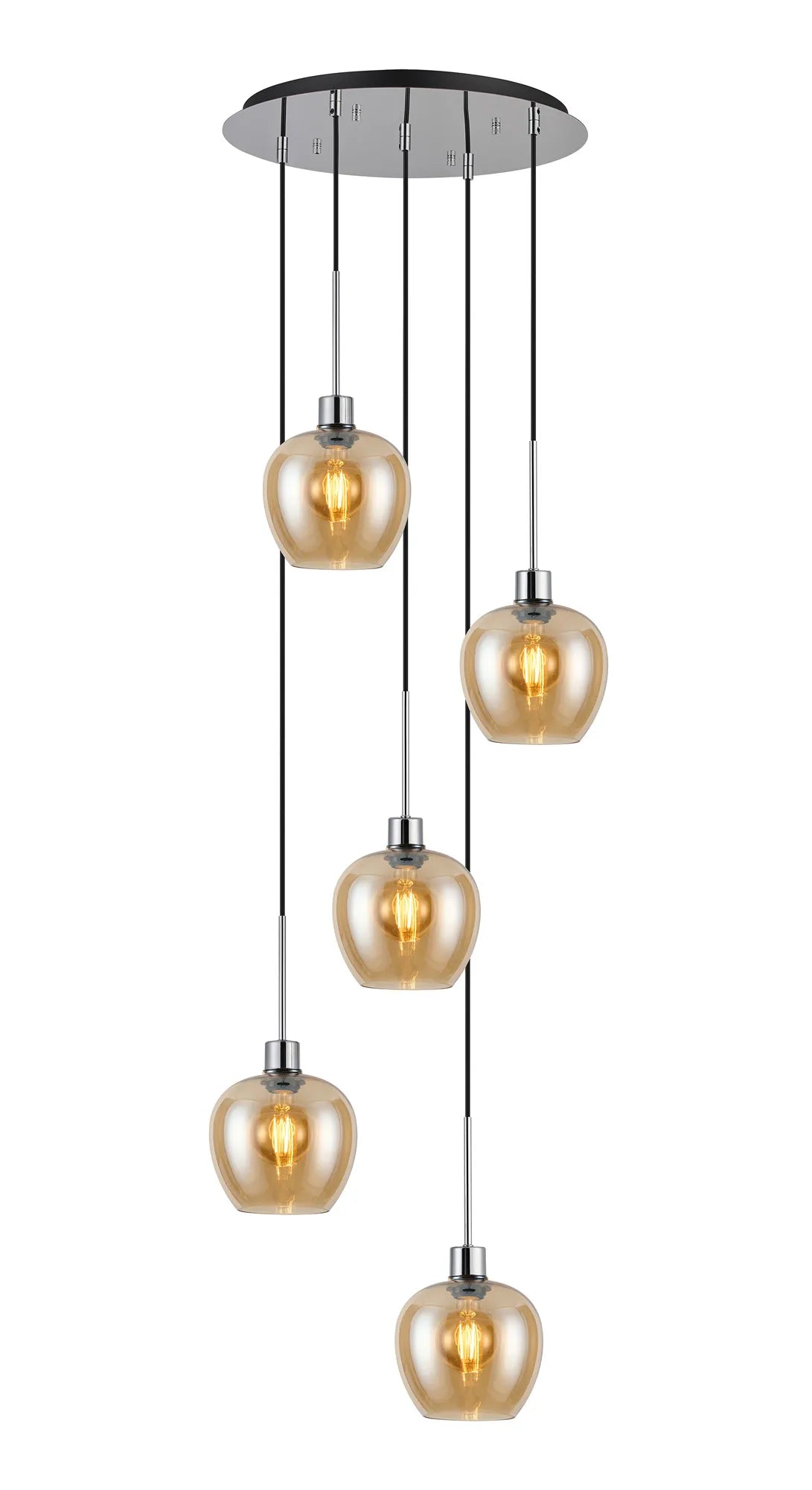 Lori 5 Light Cluster Pendant, Adjustable E27