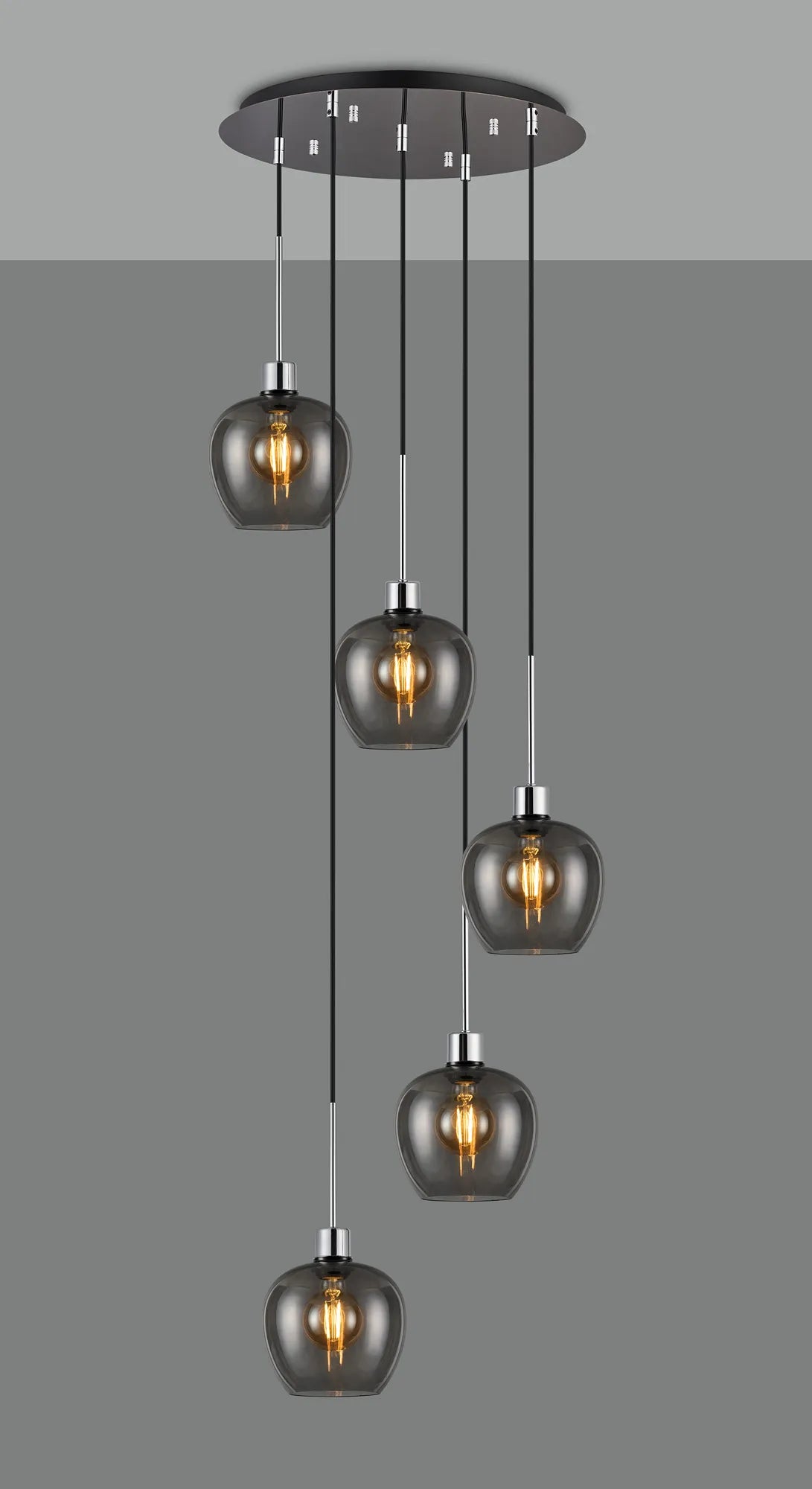 Lori 5 Light Cluster Pendant, Adjustable E27
