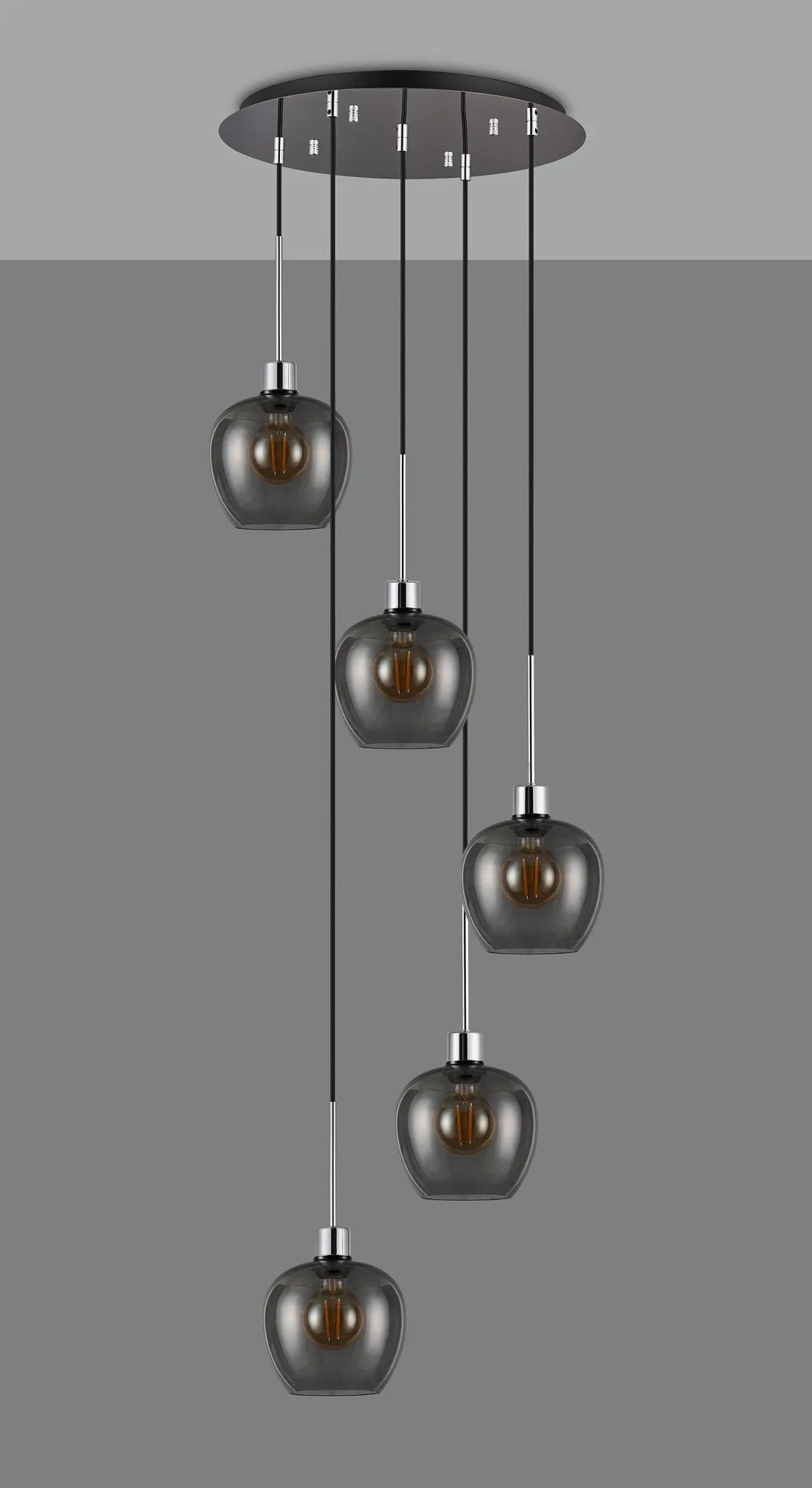 Lori 5 Light Cluster Pendant, Adjustable E27