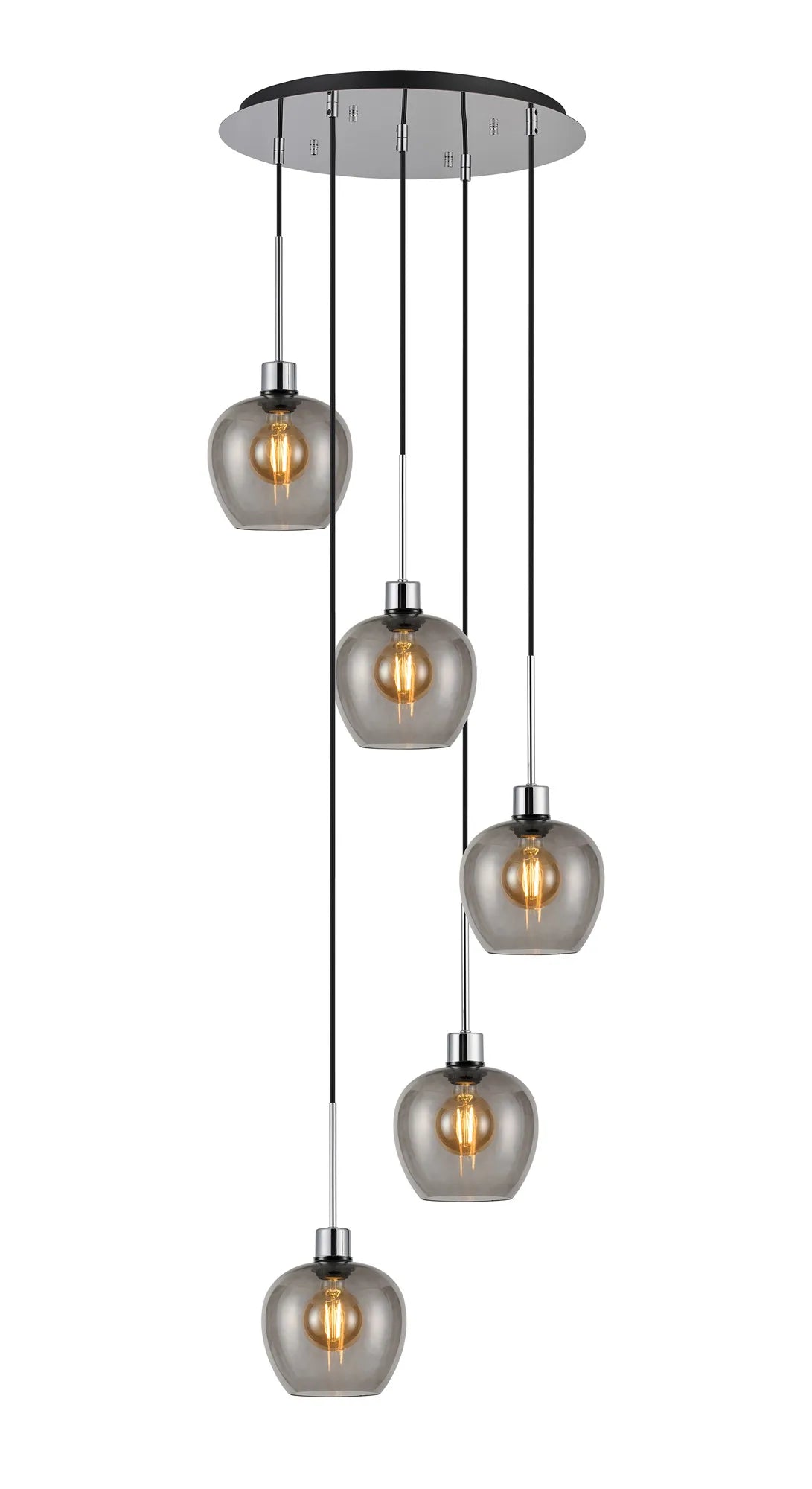 Lori 5 Light Cluster Pendant, Adjustable E27