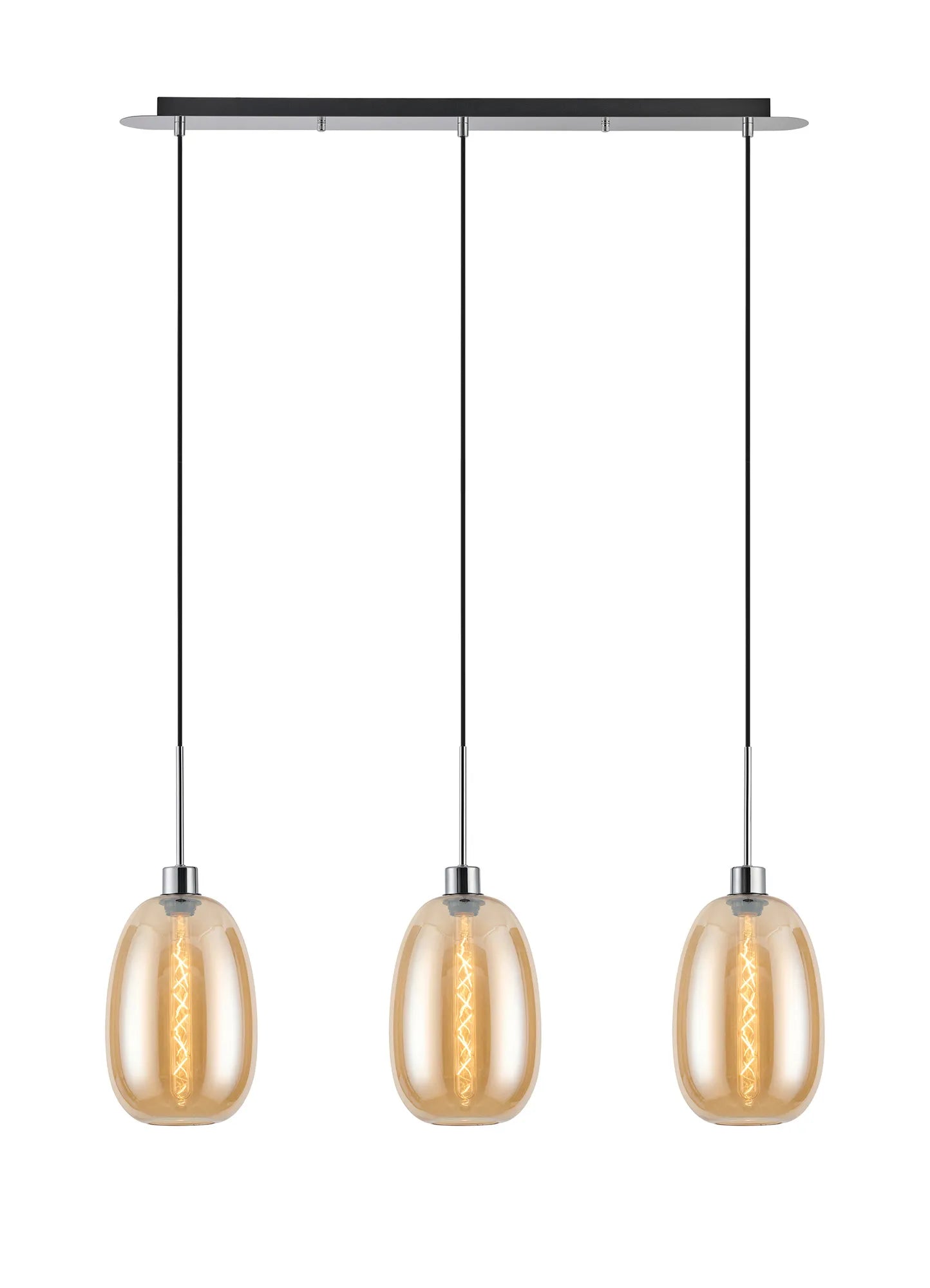 Lori 3Lt Linear Pendant- Polished Chrome w Various Finishes