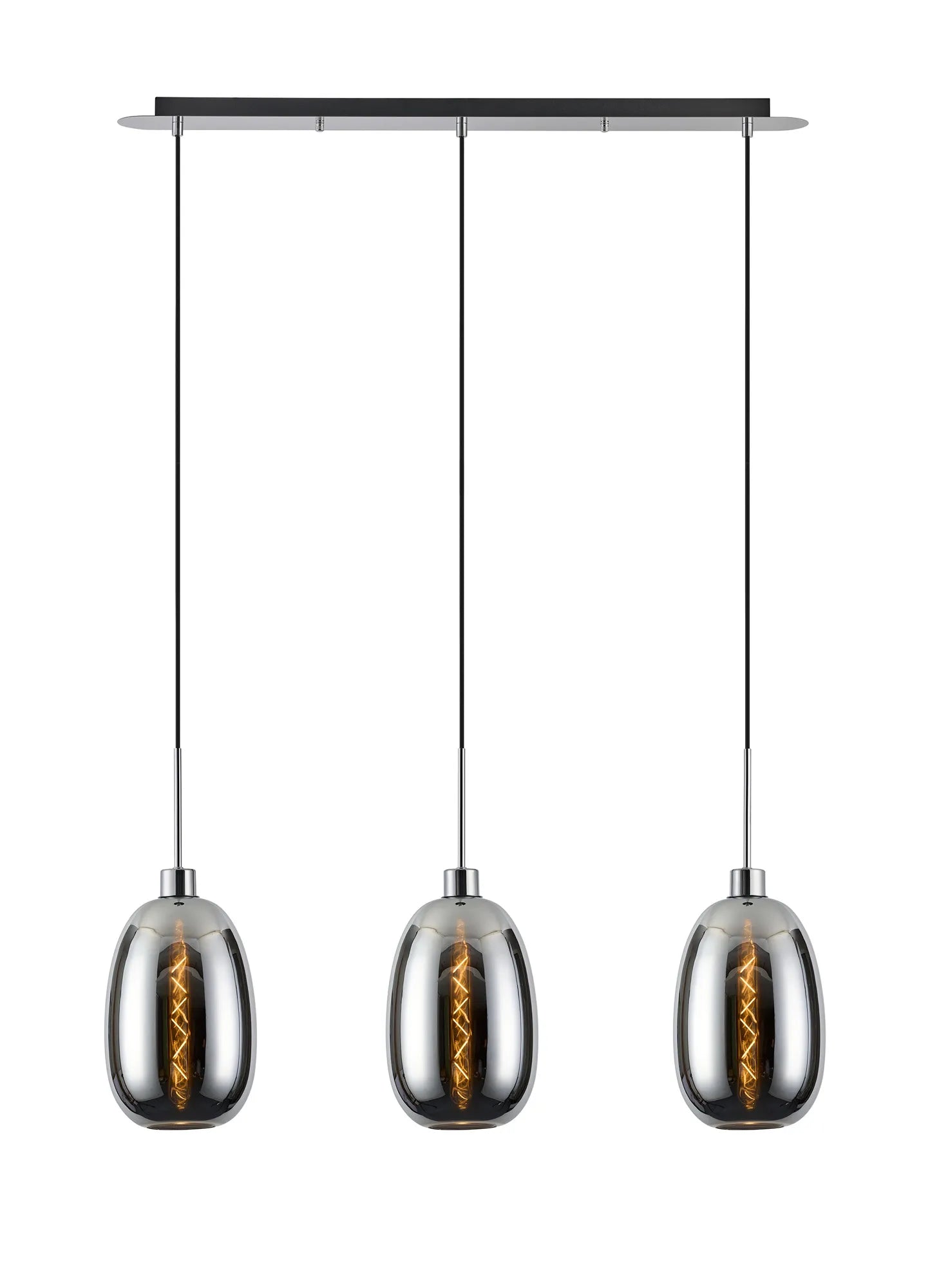 Lori 3Lt Linear Pendant- Polished Chrome w Various Finishes