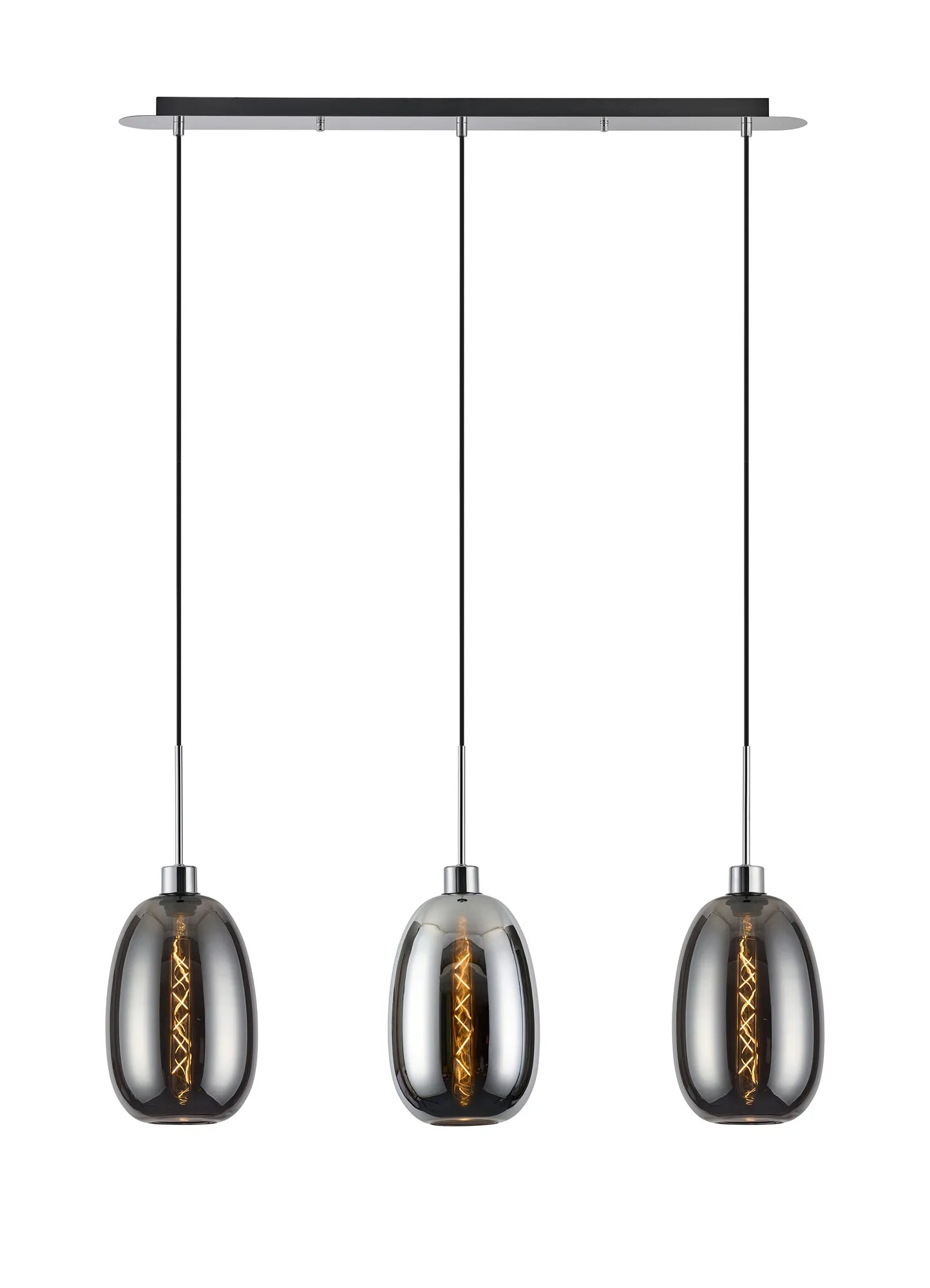 Lori 3Lt Linear Pendant- Polished Chrome w Various Finishes