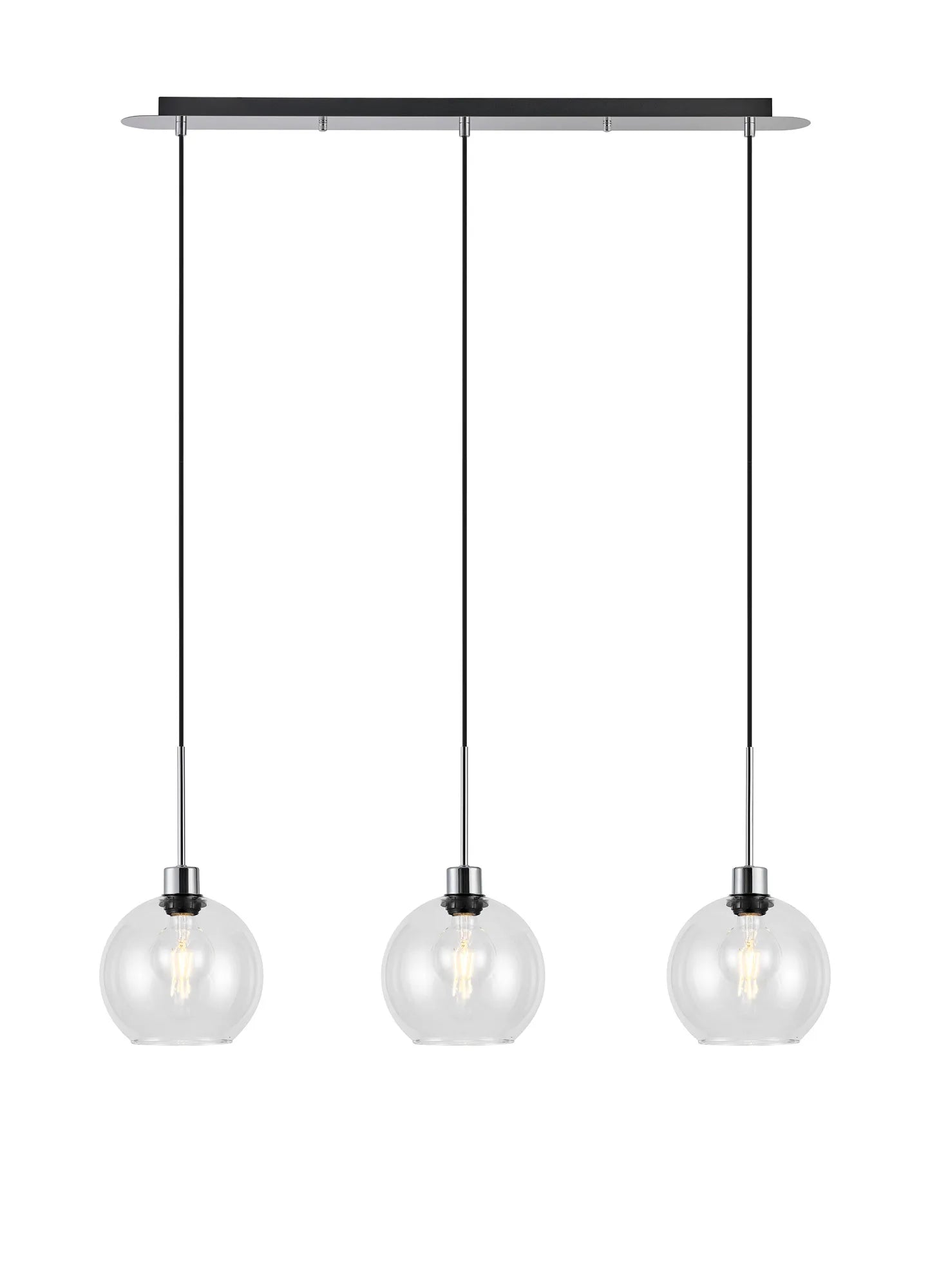 Lori 3Lt Linear Pendant- Polished Chrome w Various Finishes