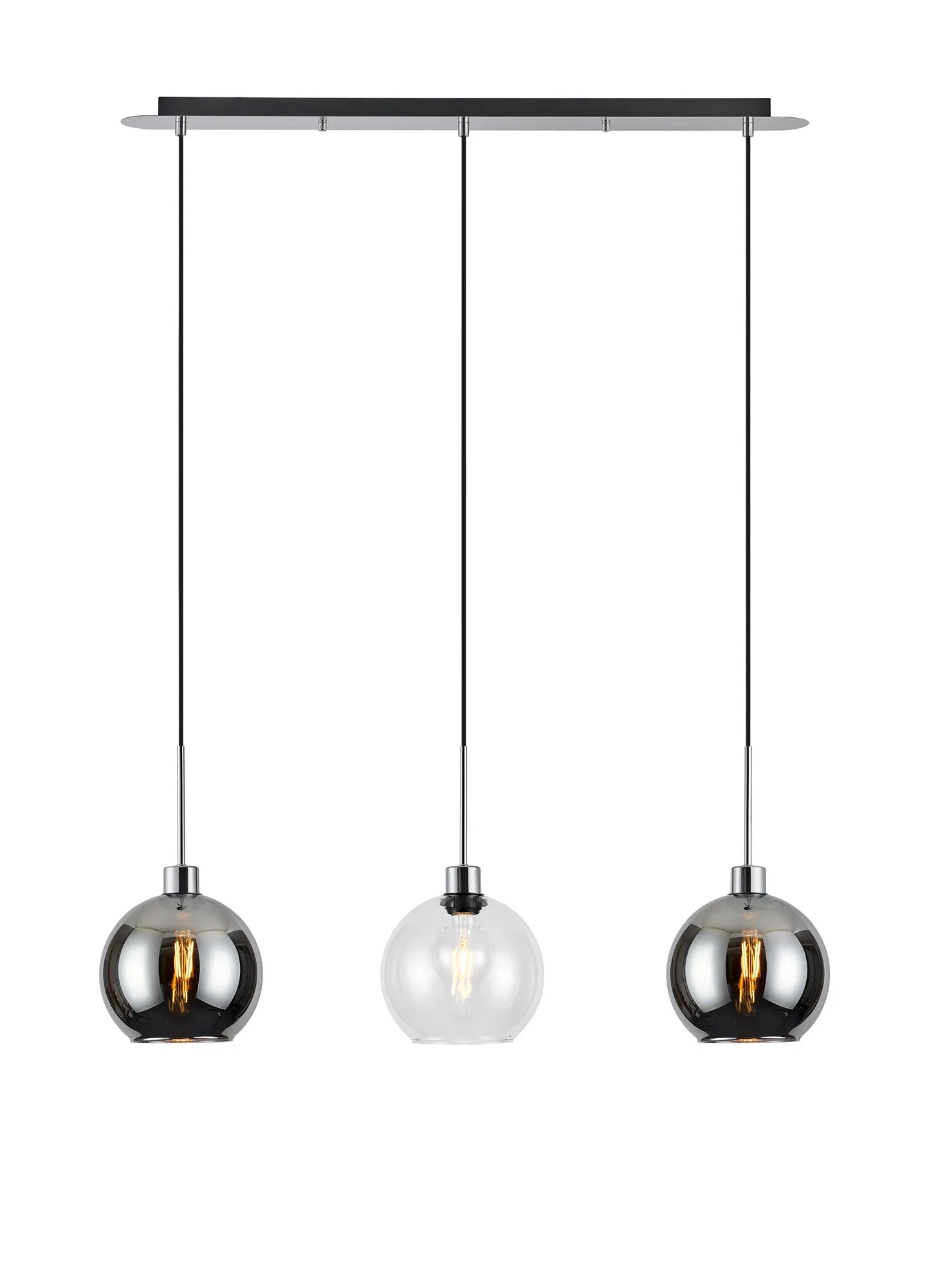 Lori 3Lt Linear Pendant- Polished Chrome w Various Finishes