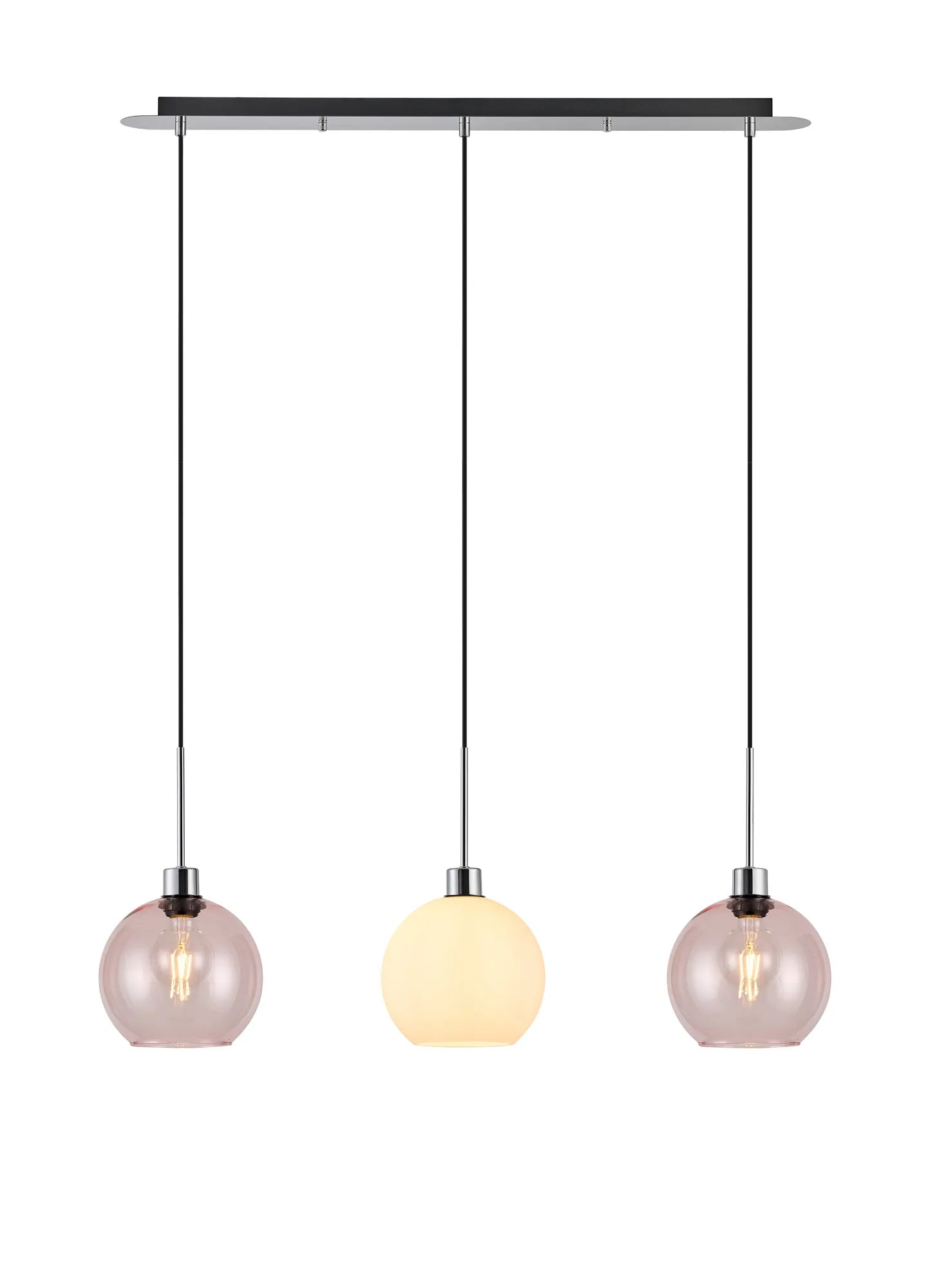 Lori 3Lt Linear Pendant- Polished Chrome w Various Finishes