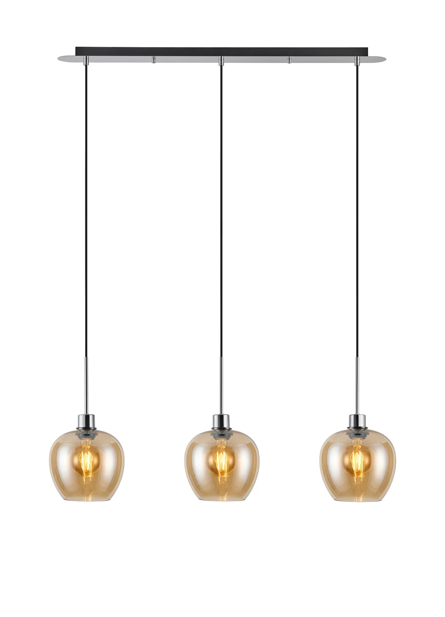 Lori 3Lt Linear Pendant- Polished Chrome w Various Finishes