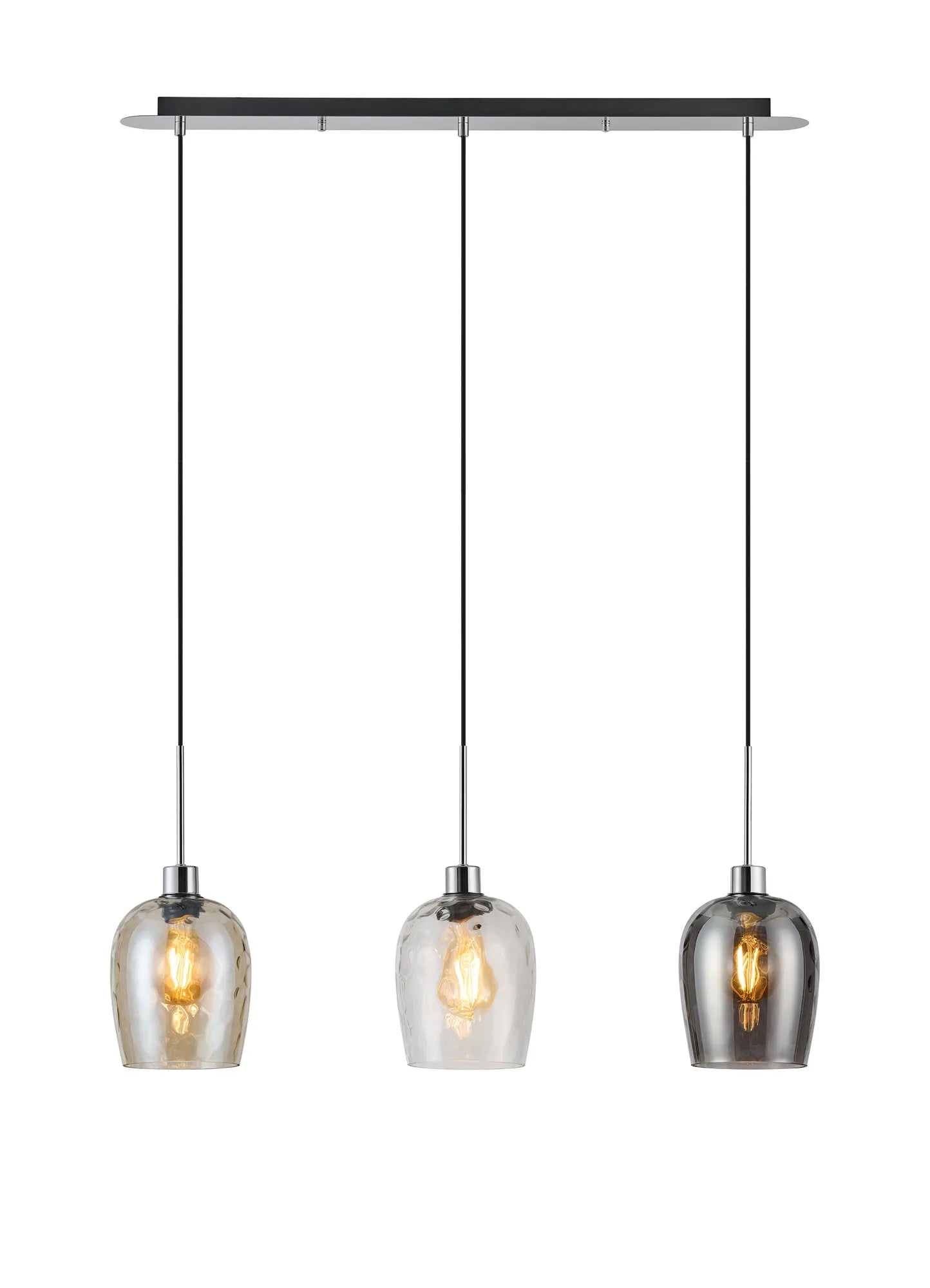 Lori 3Lt Linear Pendant- Polished Chrome w Various Finishes