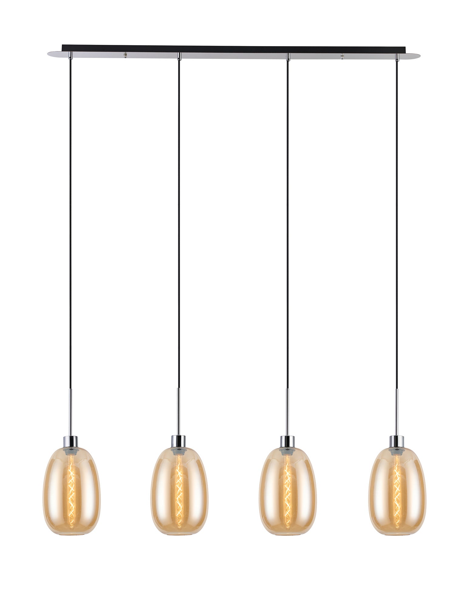Lori 4Lt Linear Pendant- Polished Chrome w Various Finishes