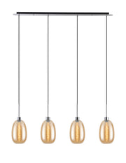 Lori 4Lt Linear Pendant- Polished Chrome w Various Finishes