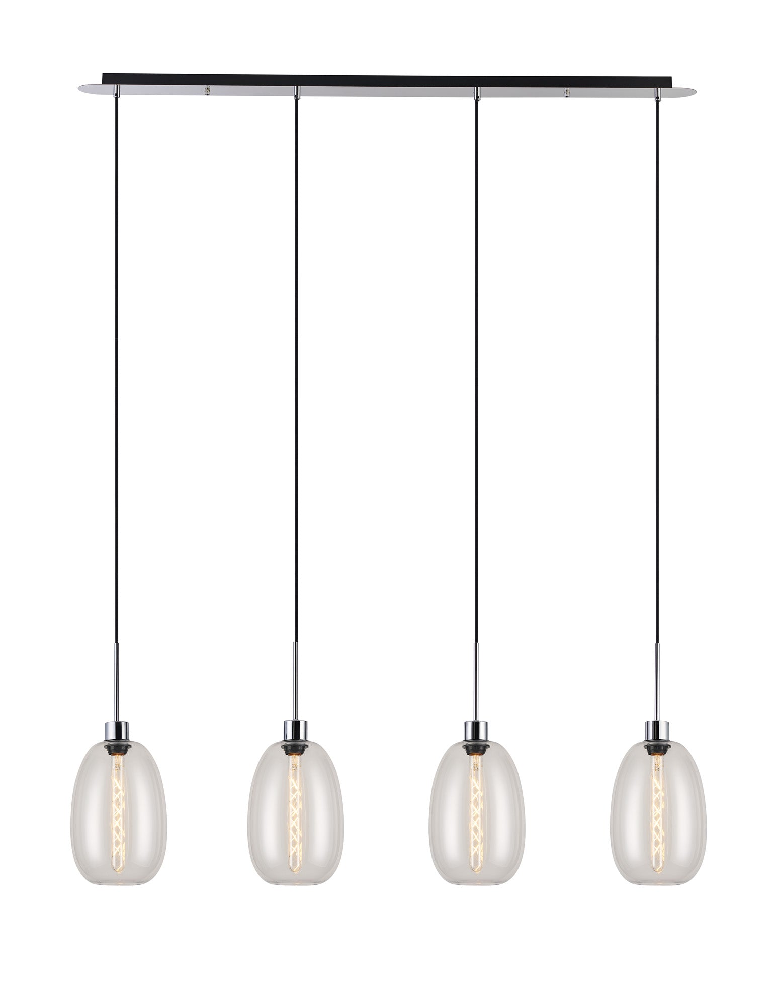 Lori 4Lt Linear Pendant- Polished Chrome w Various Finishes