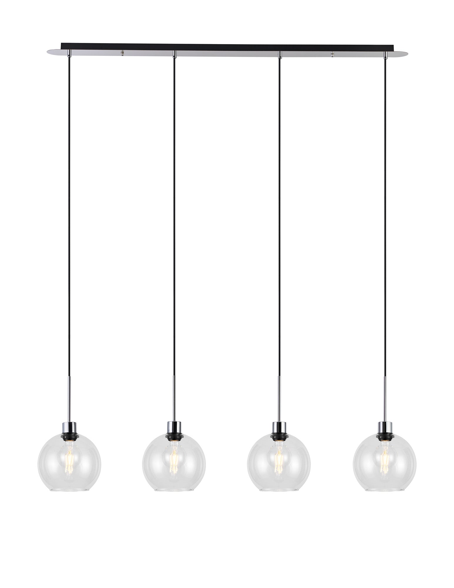 Lori 4Lt Linear Pendant- Polished Chrome w Various Finishes
