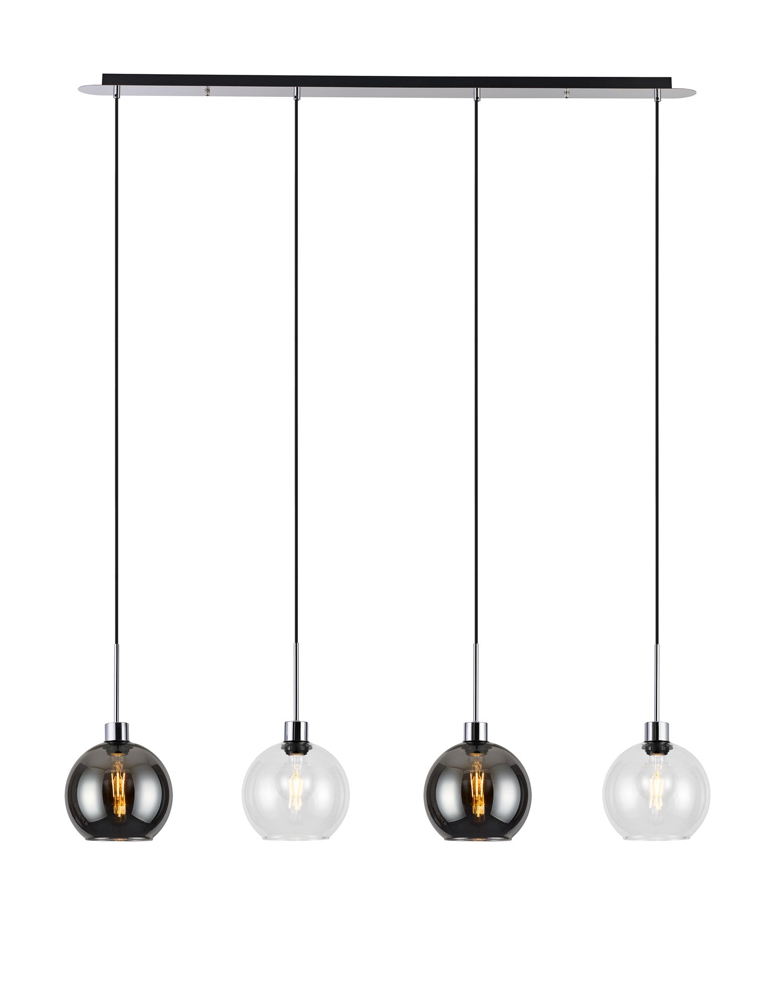 Lori 4Lt Linear Pendant- Polished Chrome w Various Finishes