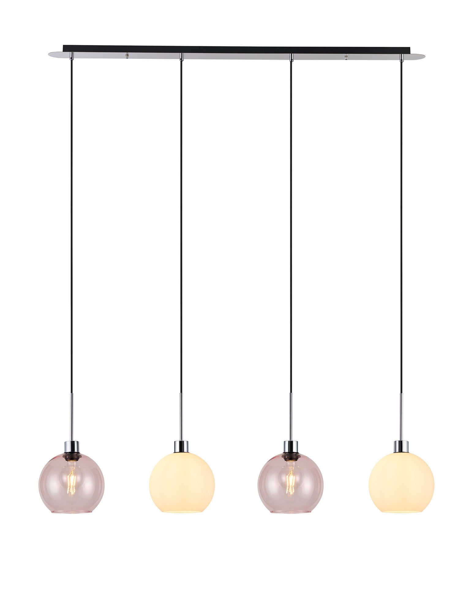 Lori 4Lt Linear Pendant- Polished Chrome w Various Finishes