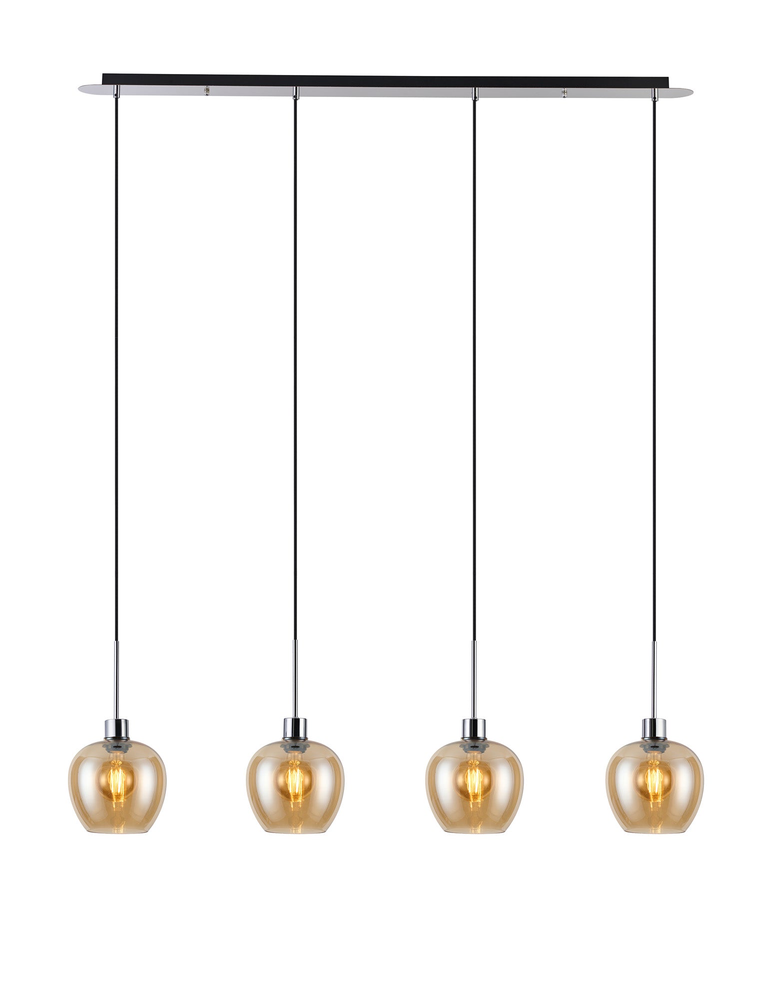 Lori 4Lt Linear Pendant- Polished Chrome w Various Finishes