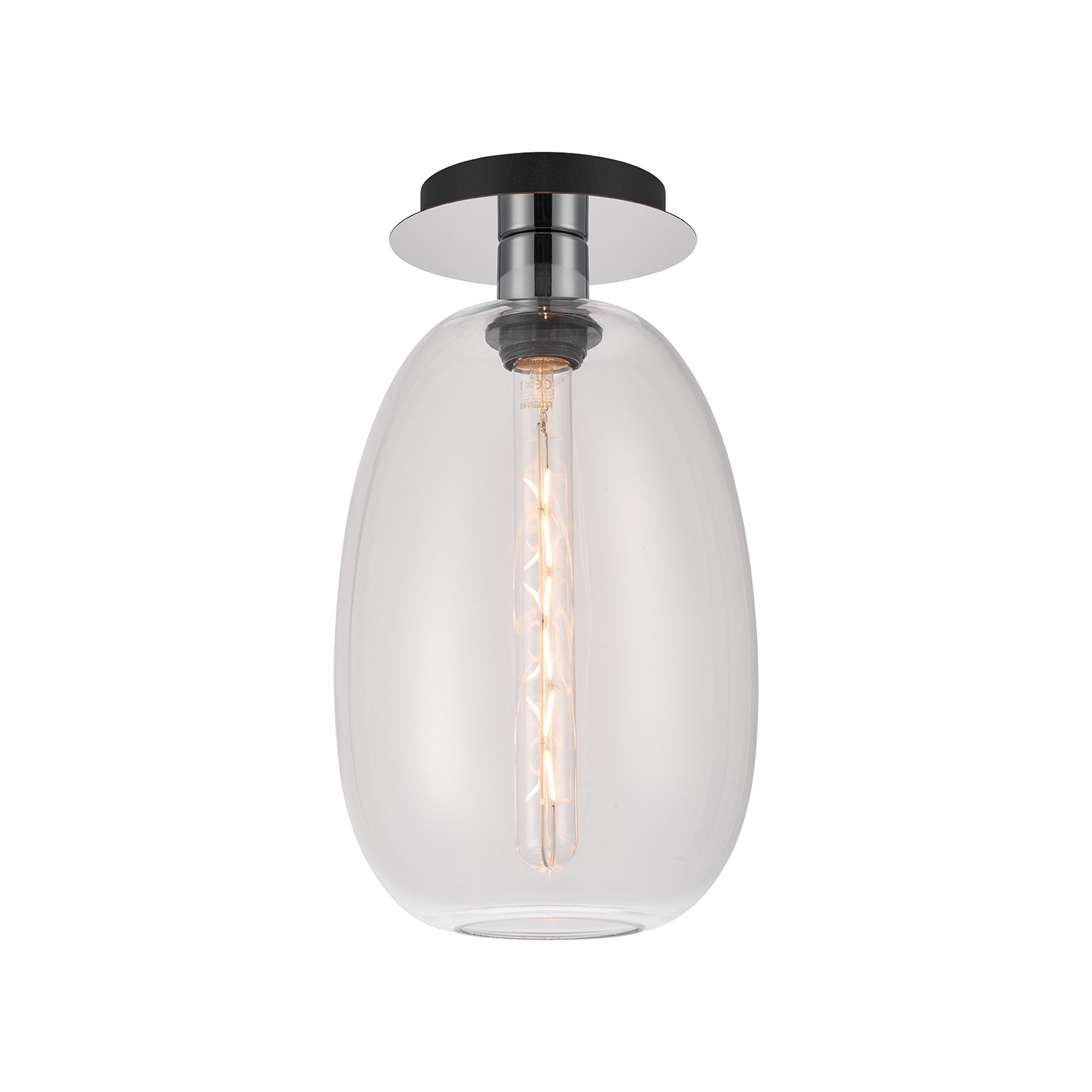 Lori 15cm Round Ceiling Flush Light-  Polished Chrome w Various Finishes