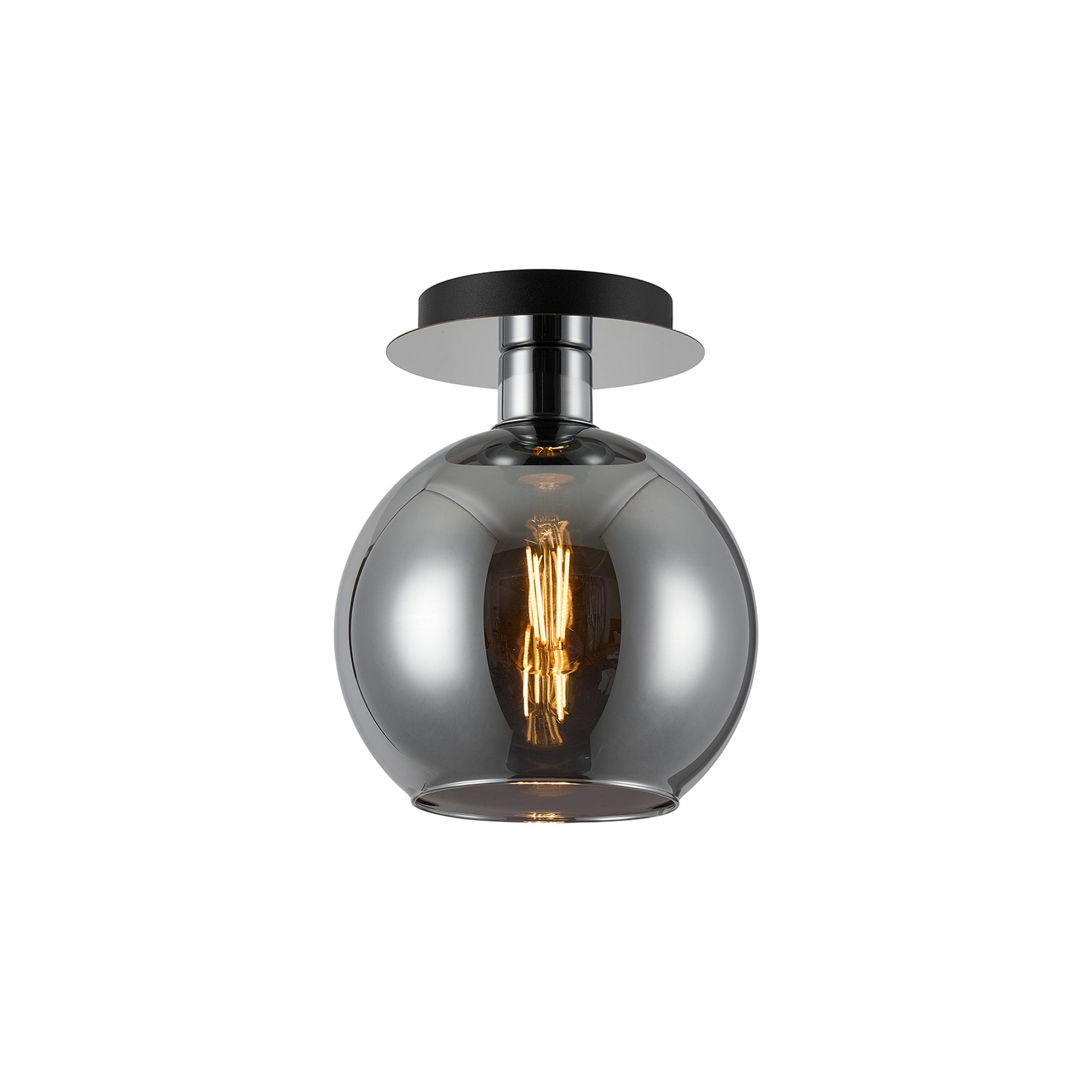 Lori 15cm Round Ceiling Flush Light-  Polished Chrome w Various Finishes
