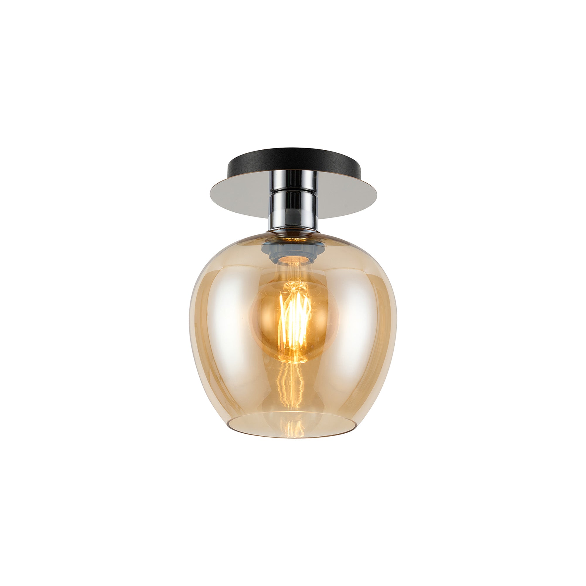 Lori 15cm Round Ceiling Flush Light-  Polished Chrome w Various Finishes
