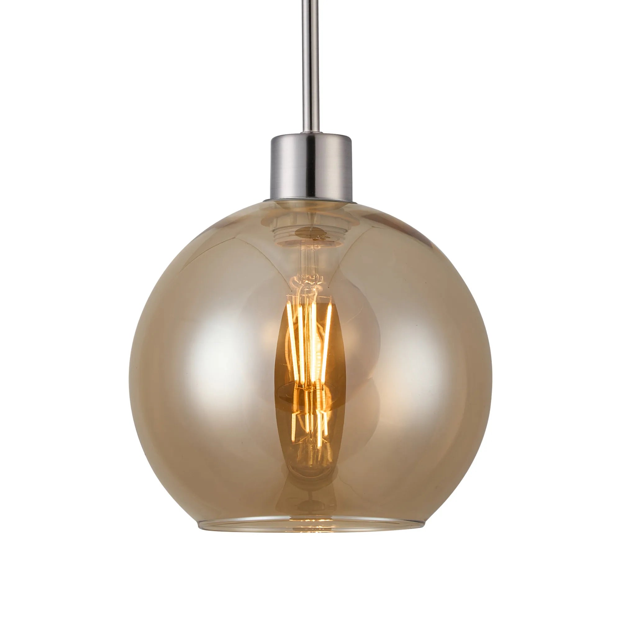 Lori 1.7m Single Pendant 1 Light Adjustable E27- Satin Nickel w Various Finishes