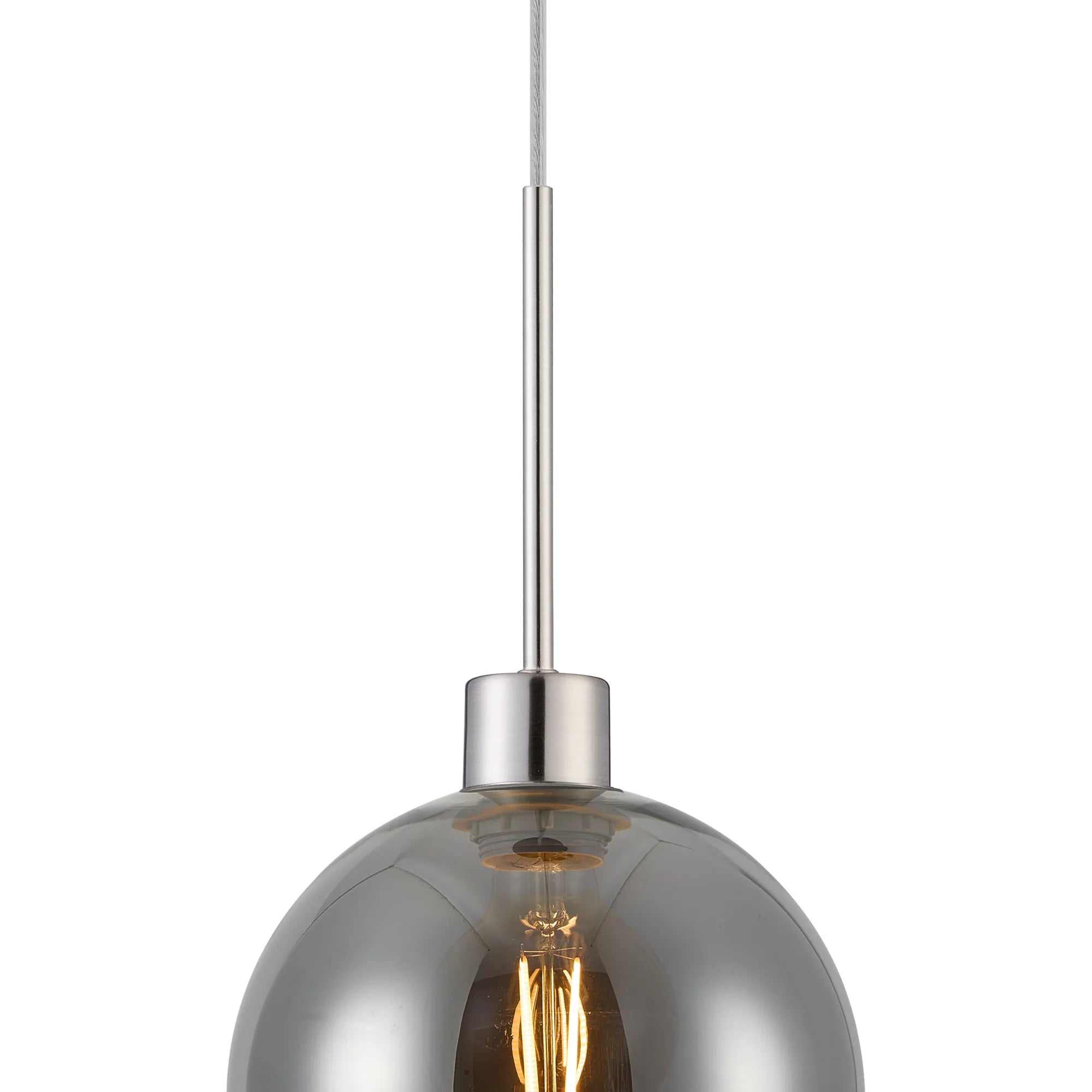 Lori 1.7m Single Pendant 1 Light Adjustable E27- Satin Nickel w Various Finishes