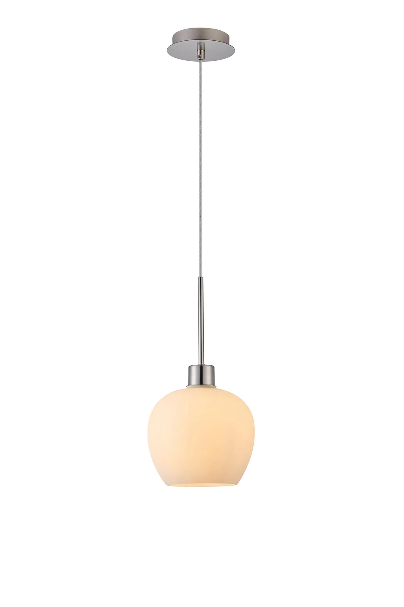 Lori 1.7m Single Pendant 1 Light Adjustable E27- Satin Nickel w Various Finishes