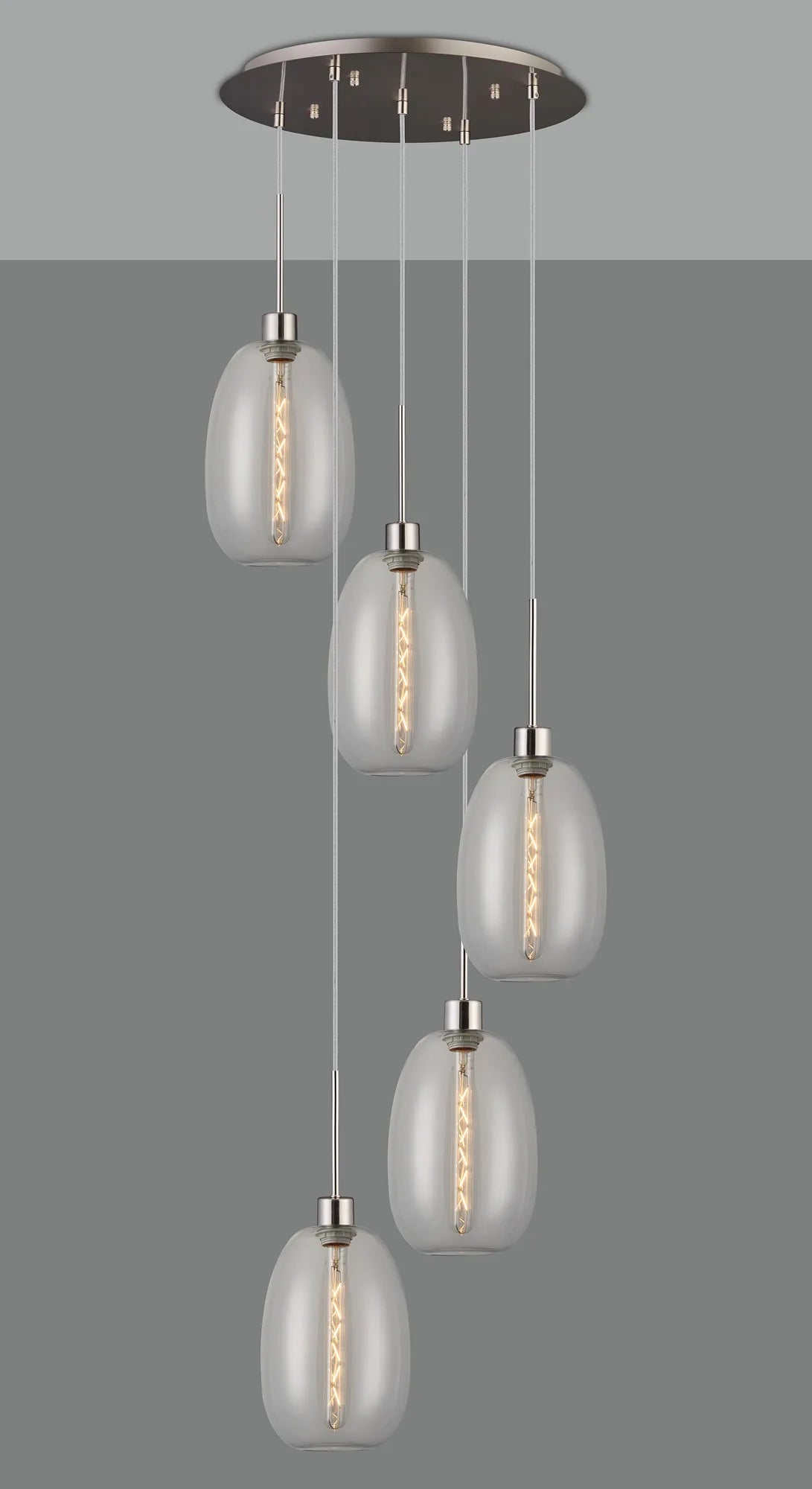 Lori 5 Light Cluster Pendant, Adjustable E27