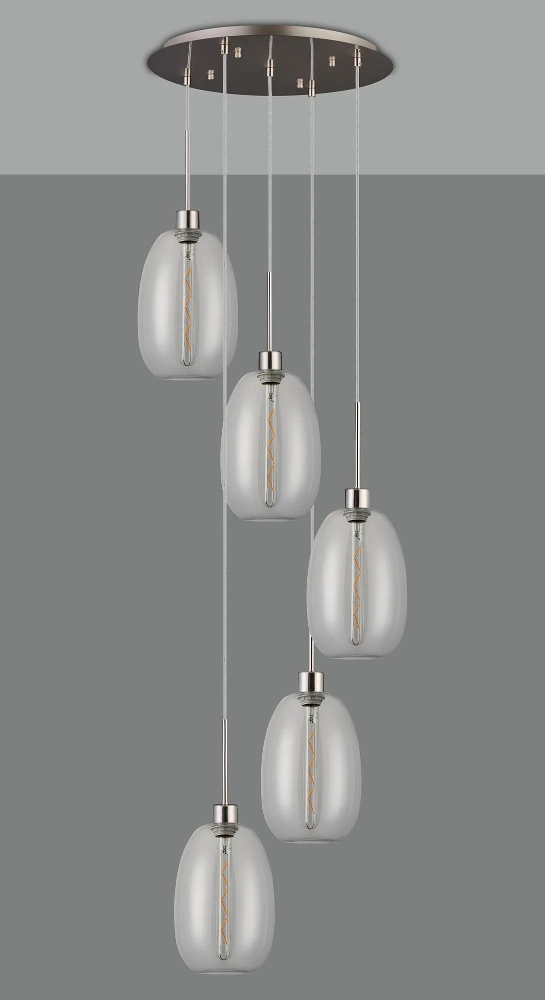 Lori 5 Light Cluster Pendant, Adjustable E27