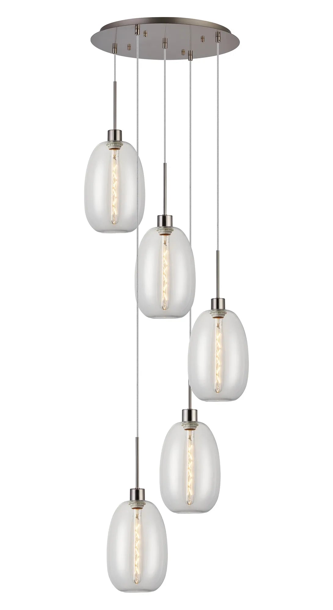 Lori 5 Light Cluster Pendant, Adjustable E27