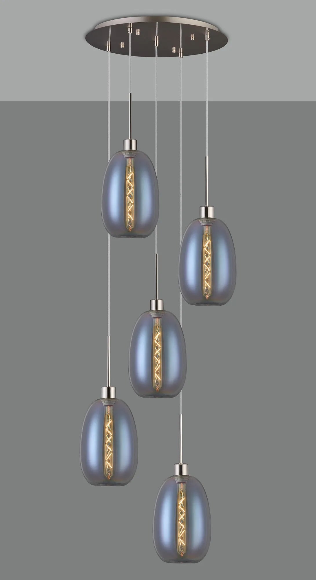 Lori 5 Light Cluster Pendant, Adjustable E27
