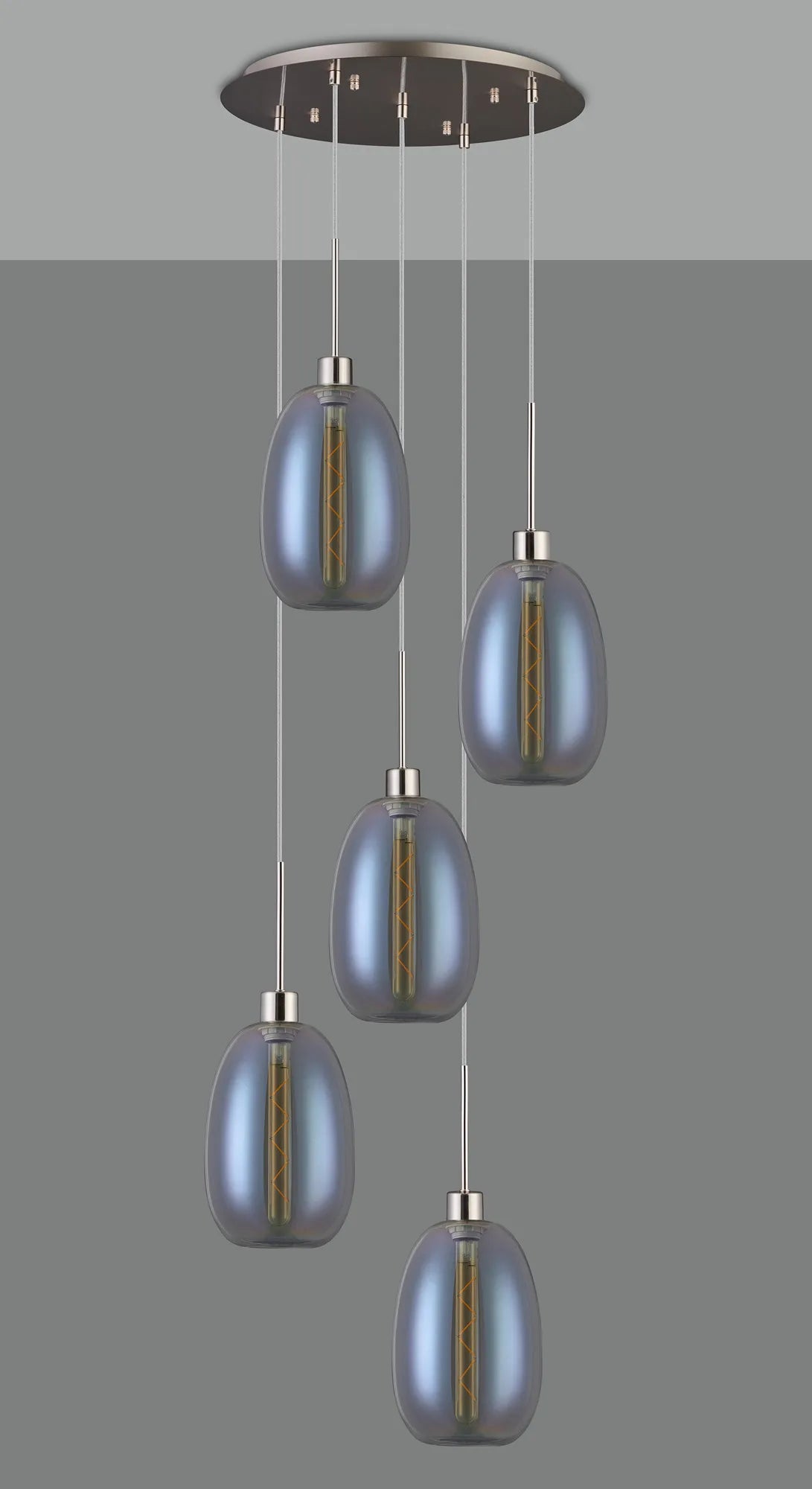 Lori 5 Light Cluster Pendant, Adjustable E27