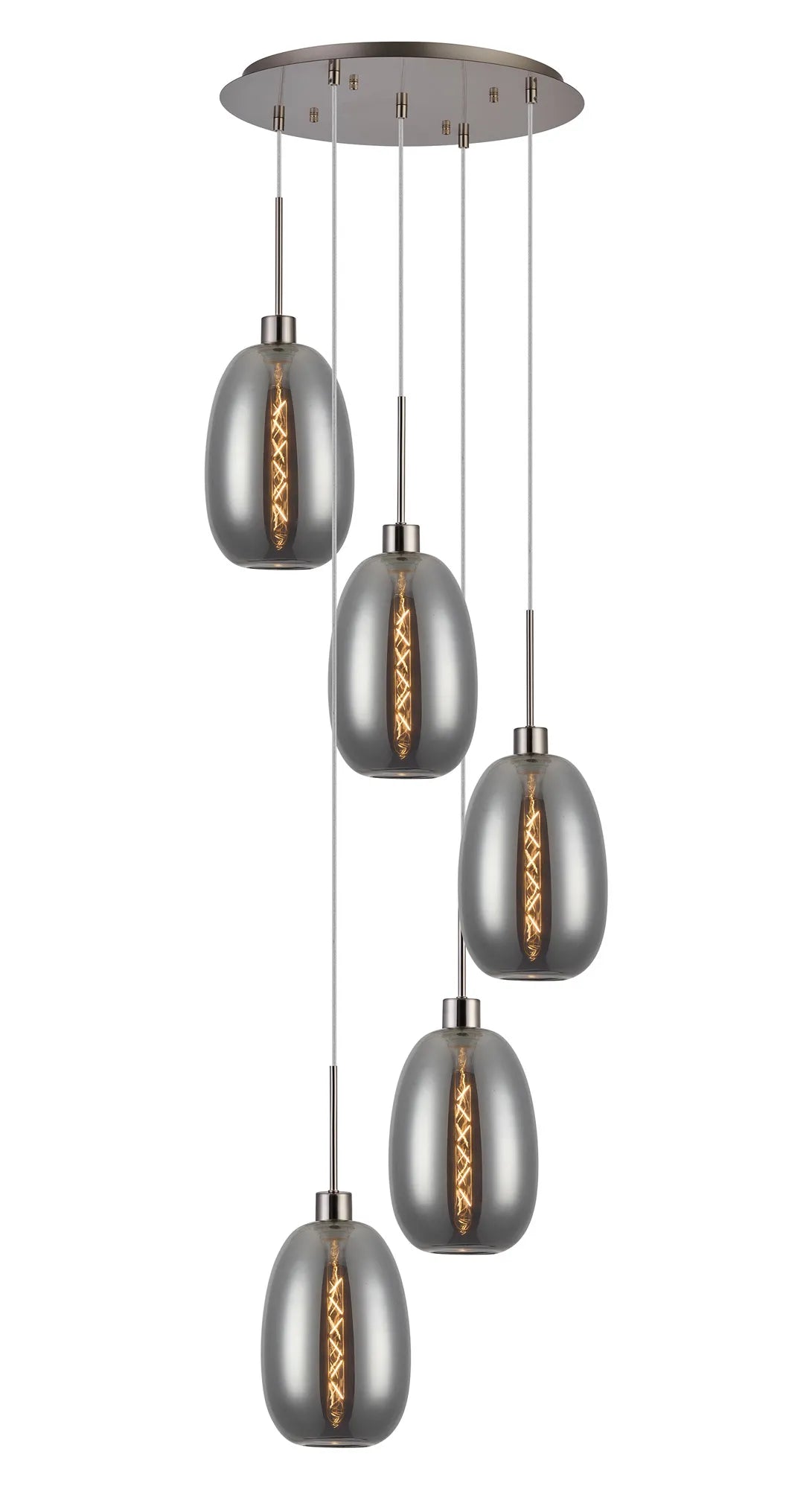 Lori 5 Light Cluster Pendant, Adjustable E27