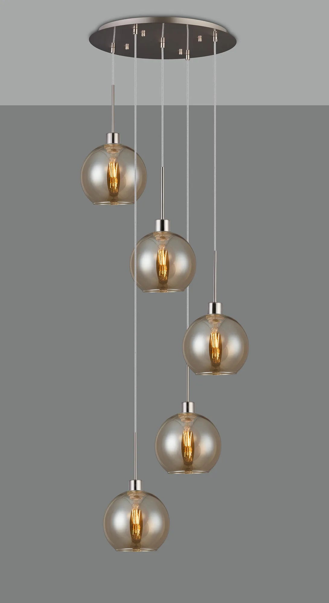 Lori 5 Light Cluster Pendant, Adjustable E27