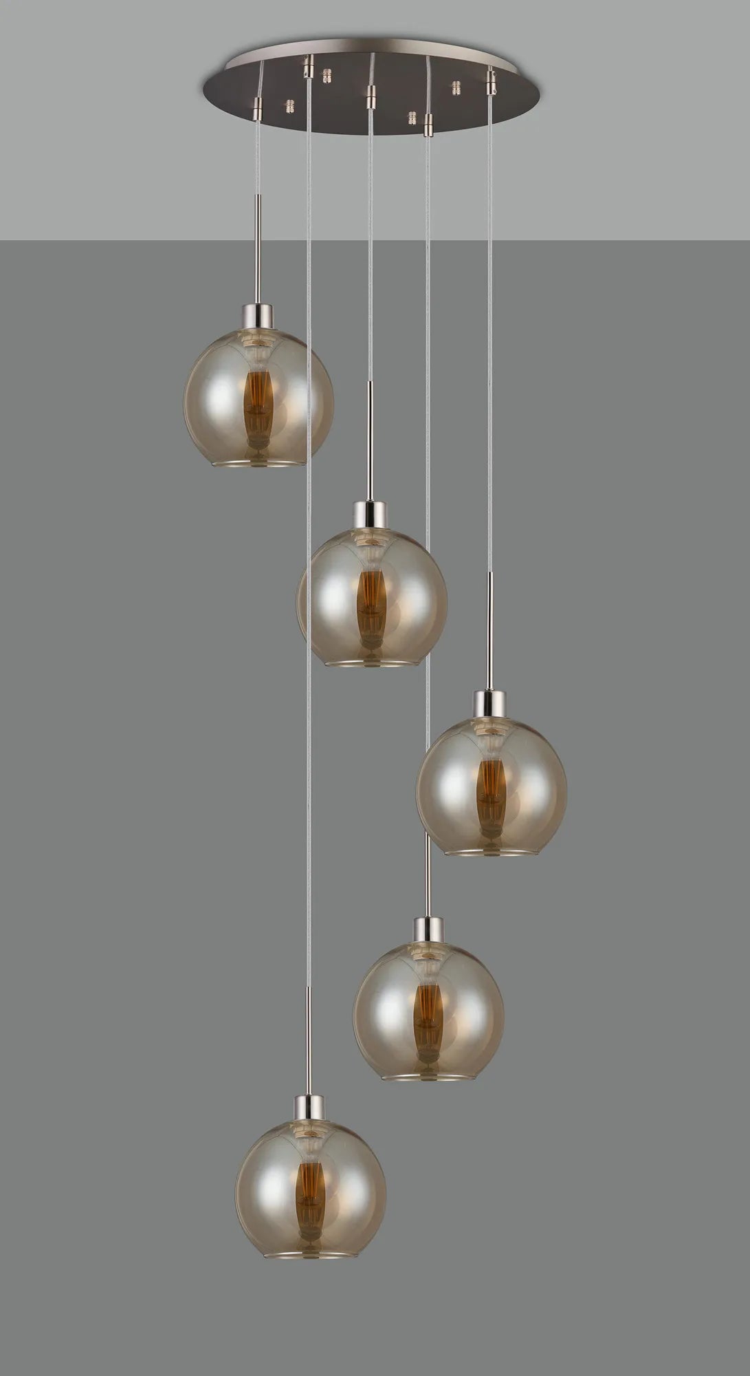 Lori 5 Light Cluster Pendant, Adjustable E27
