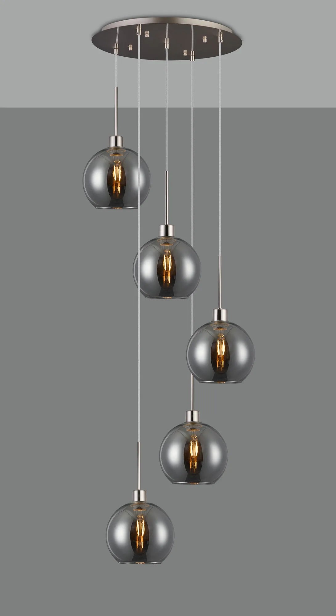 Lori 5 Light Cluster Pendant, Adjustable E27