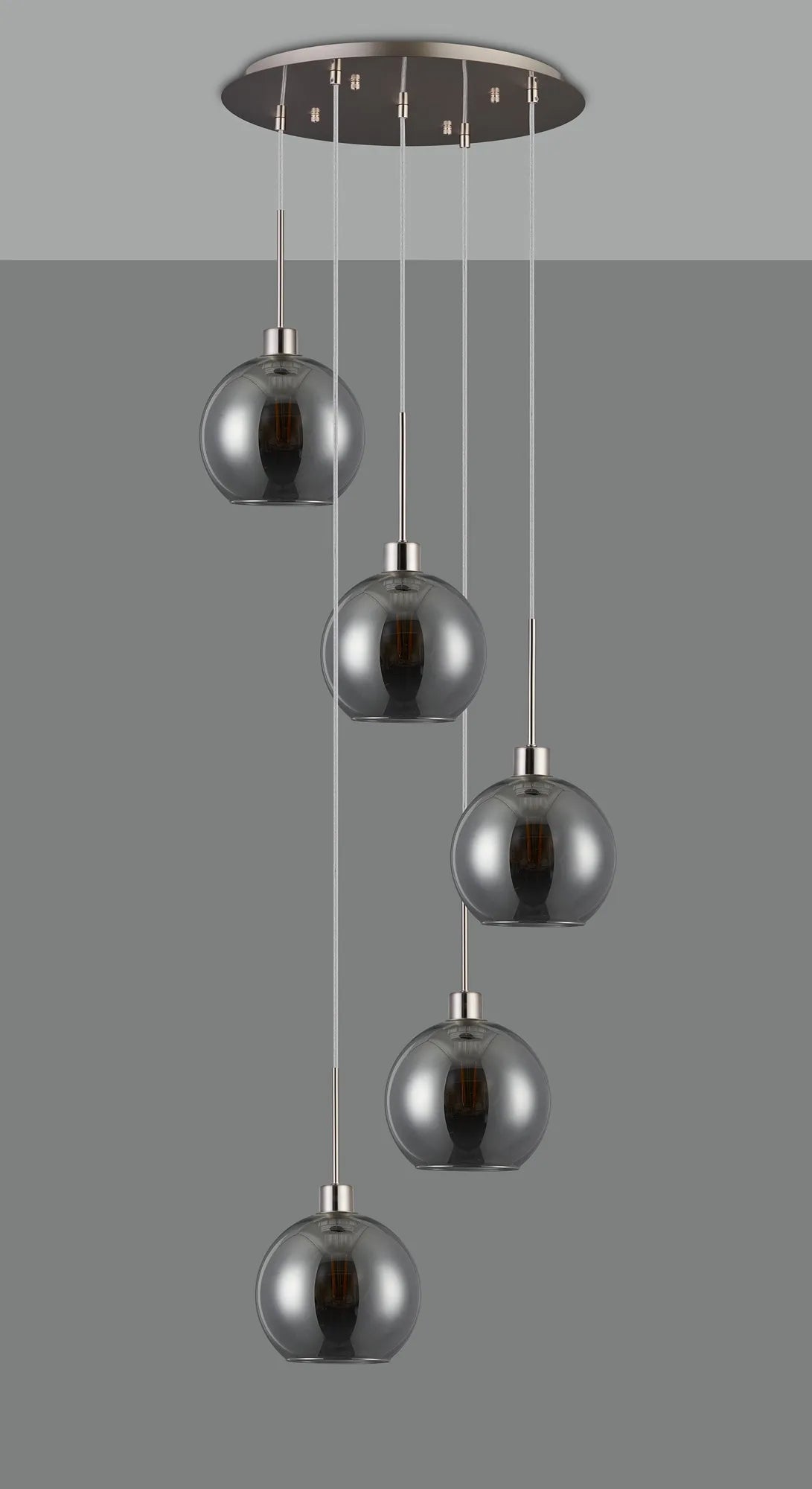 Lori 5 Light Cluster Pendant, Adjustable E27
