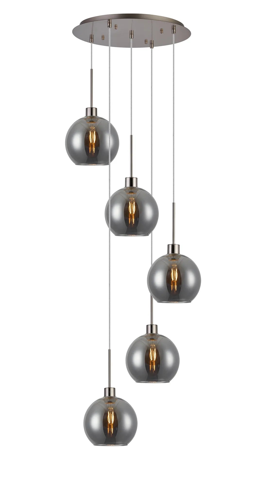 Lori 5 Light Cluster Pendant, Adjustable E27